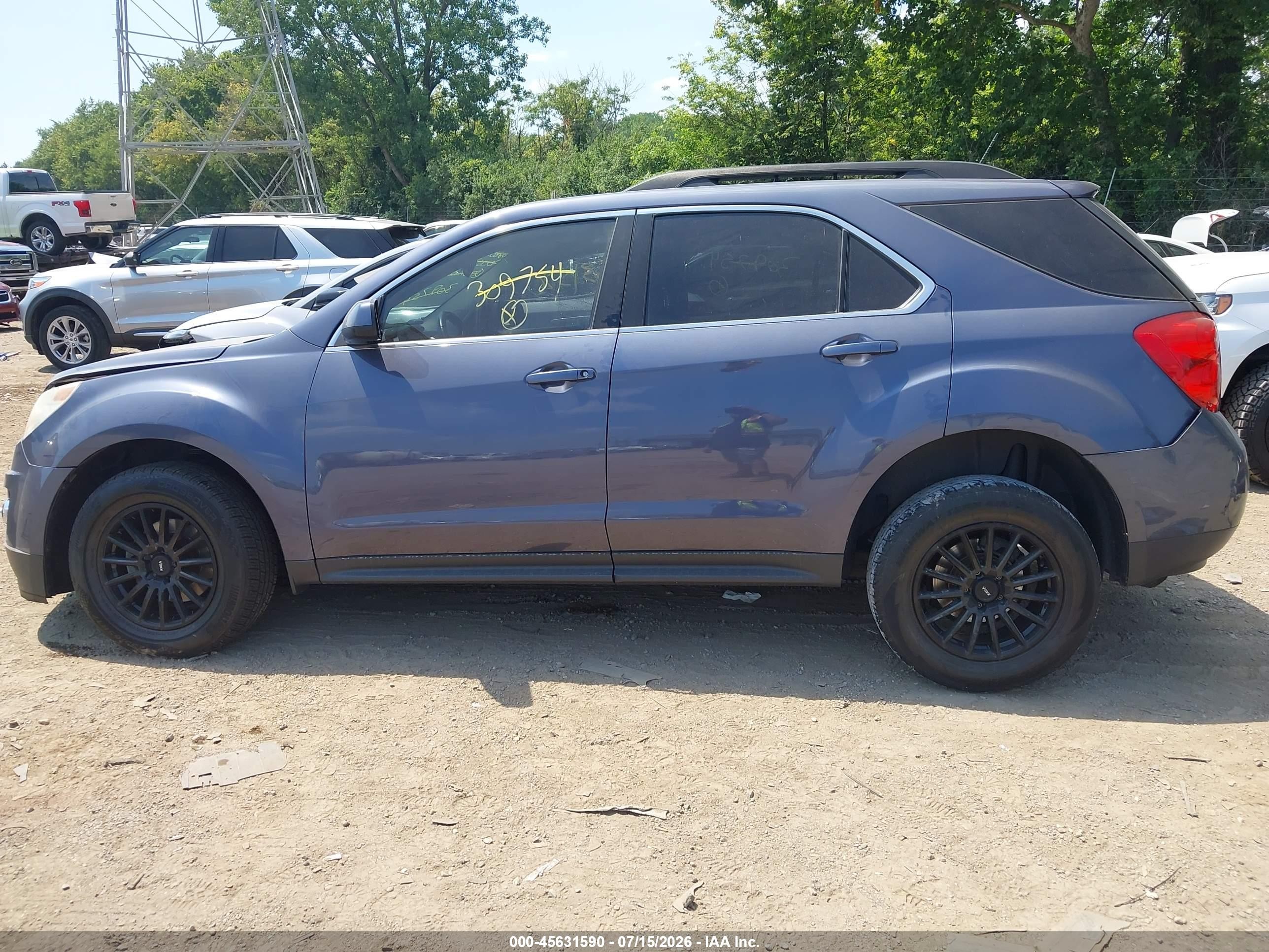 2013 Chevrolet Equinox Lt Dark Blue vin: 2GNALPEK1D6309754