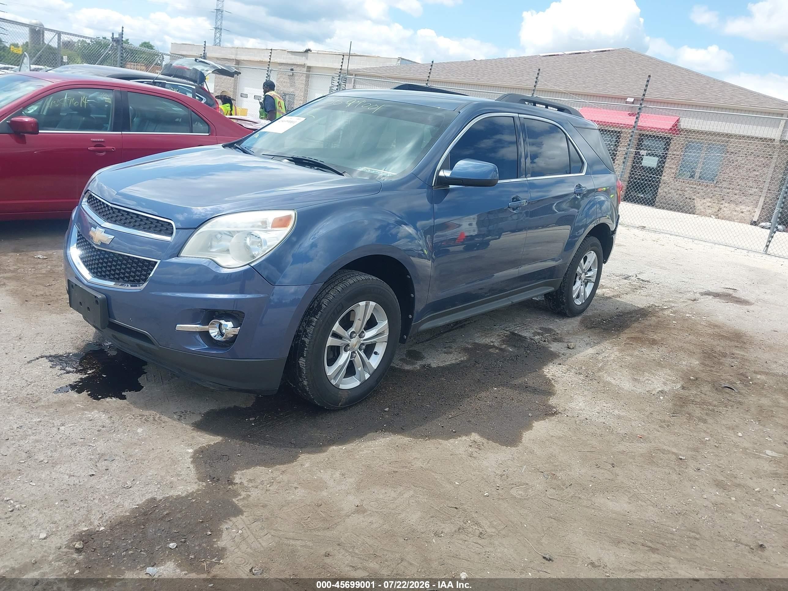 2012 Chevrolet Equinox Lt W/2lt Blue vin: 2GNALPEK2C6276343