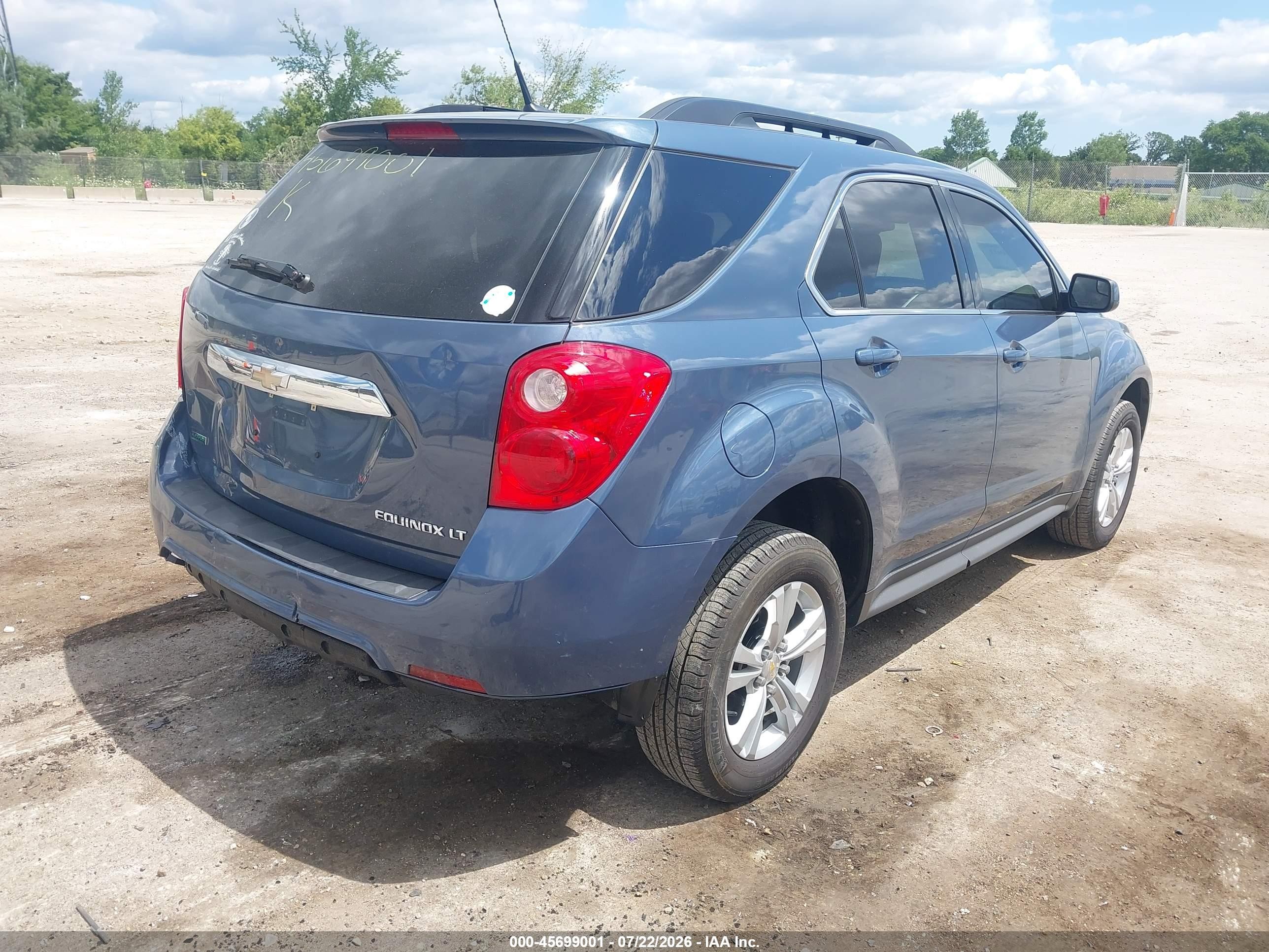 2012 Chevrolet Equinox Lt W/2lt Blue vin: 2GNALPEK2C6276343