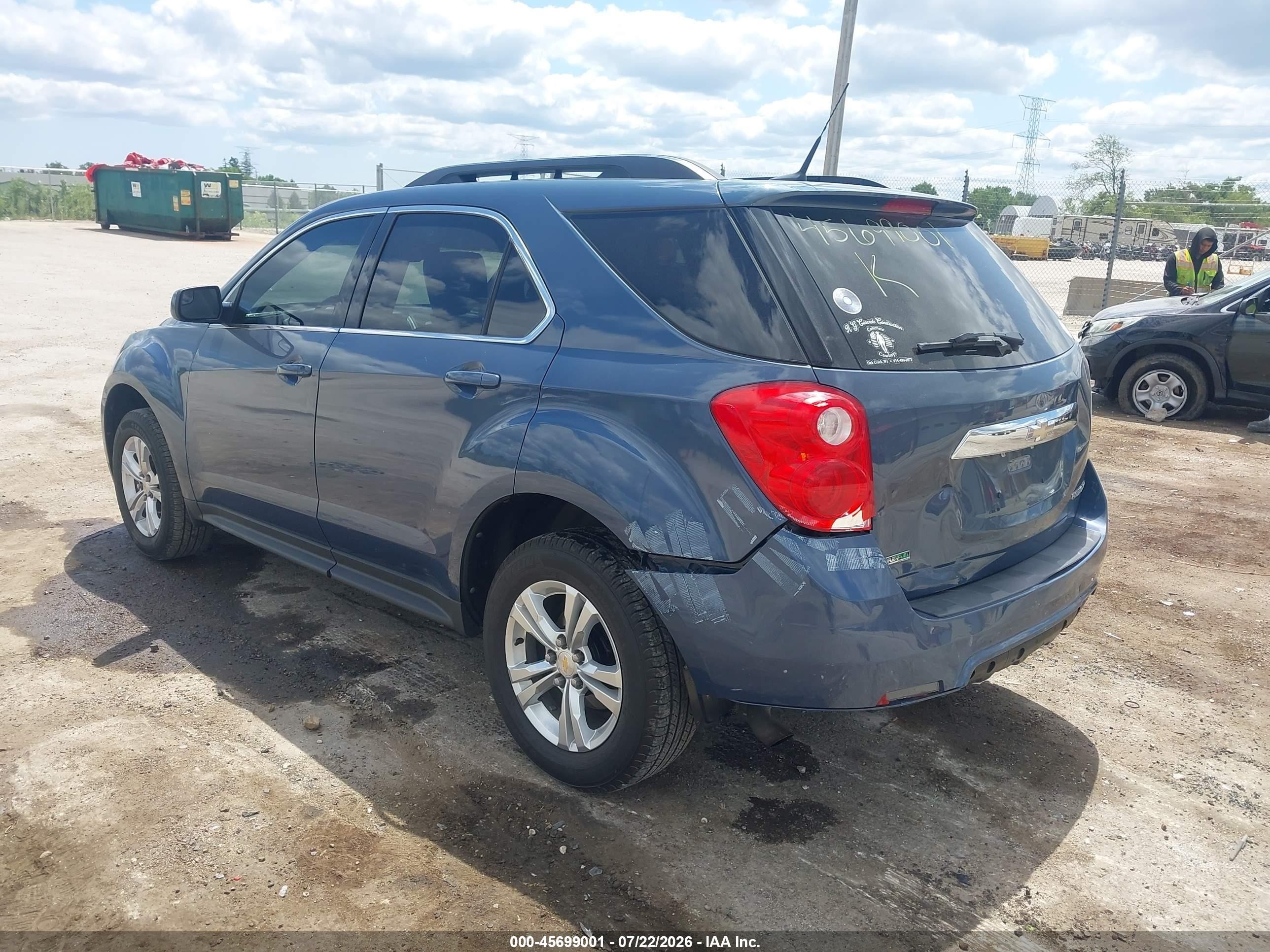 2012 Chevrolet Equinox Lt W/2lt Blue vin: 2GNALPEK2C6276343