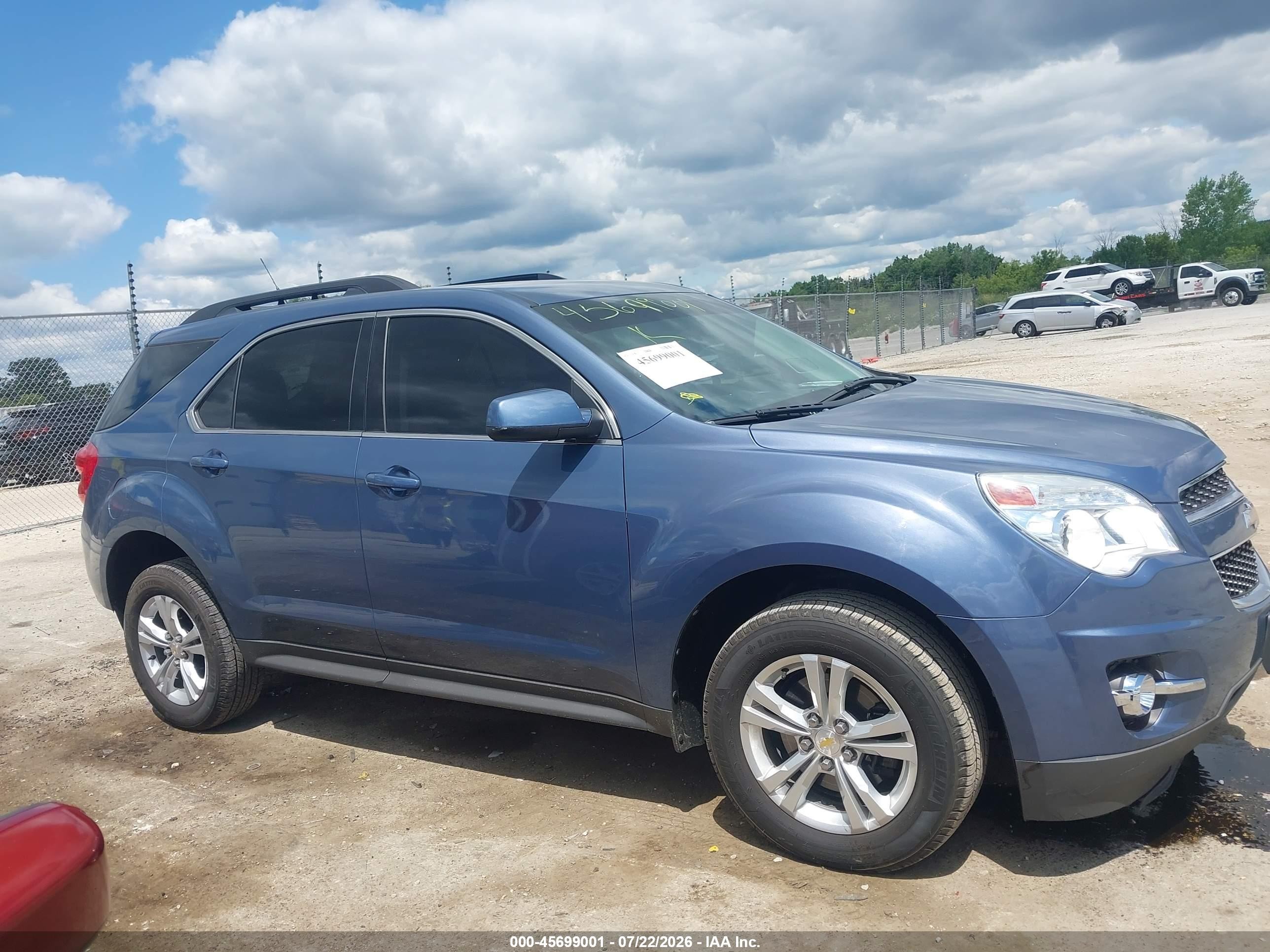 2012 Chevrolet Equinox Lt W/2lt Blue vin: 2GNALPEK2C6276343