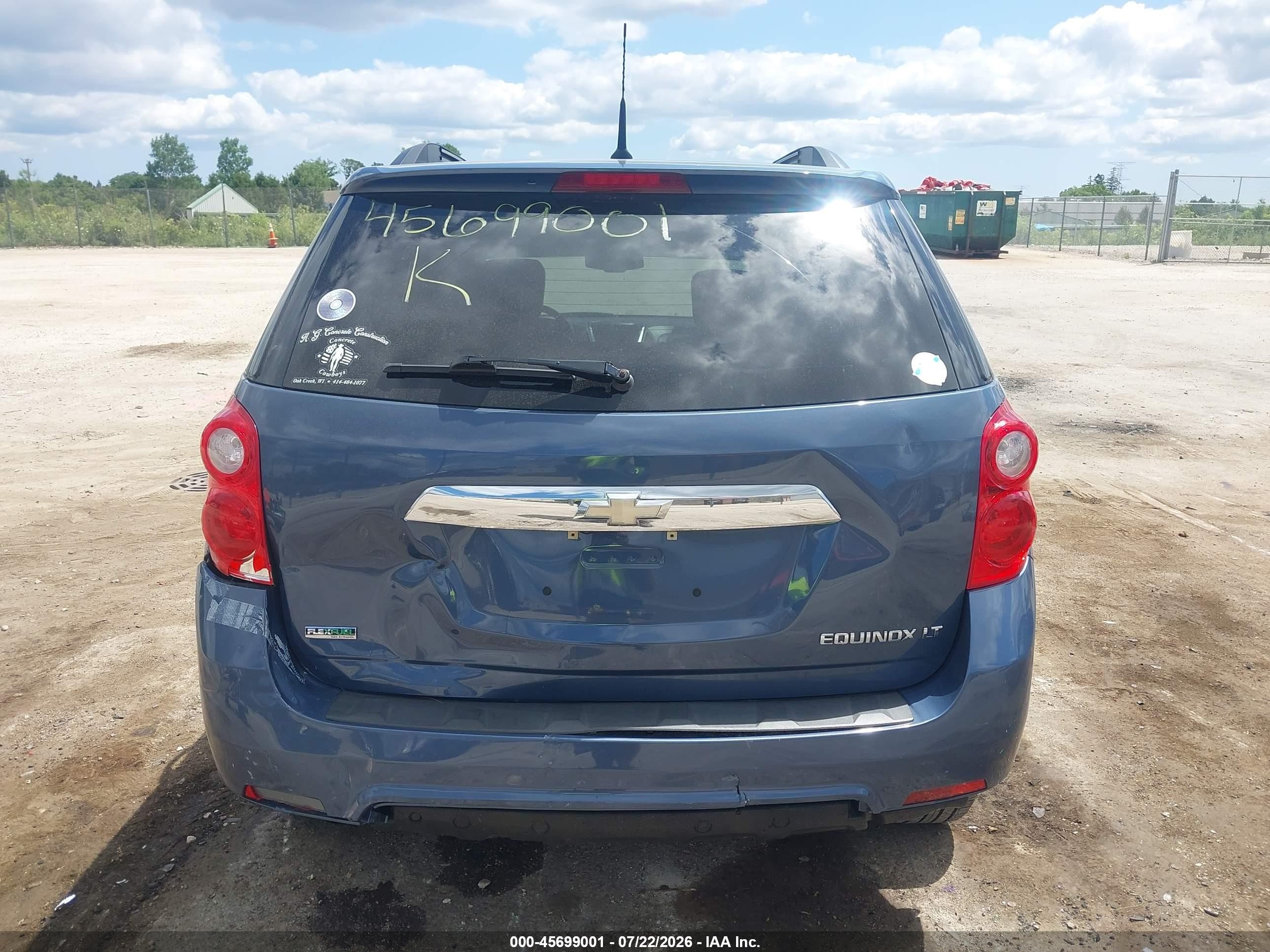 2012 Chevrolet Equinox Lt W/2lt Blue vin: 2GNALPEK2C6276343