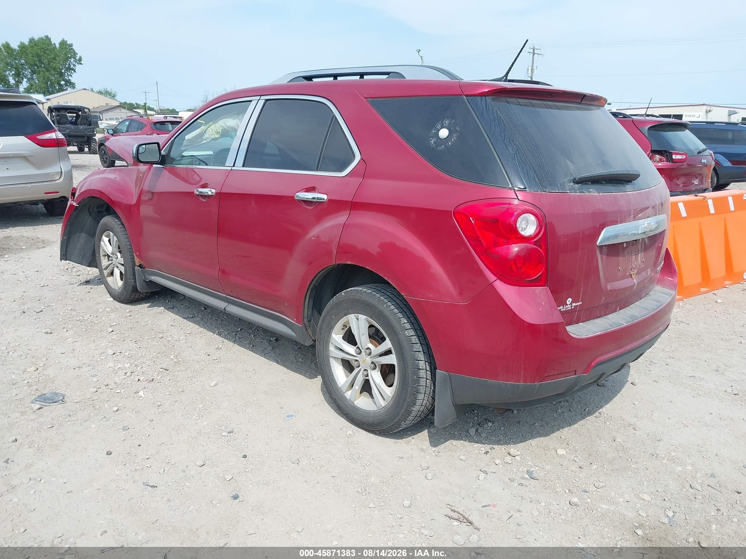 2013 Chevrolet Equinox Lt Red vin: 2GNALPEK2D6177586