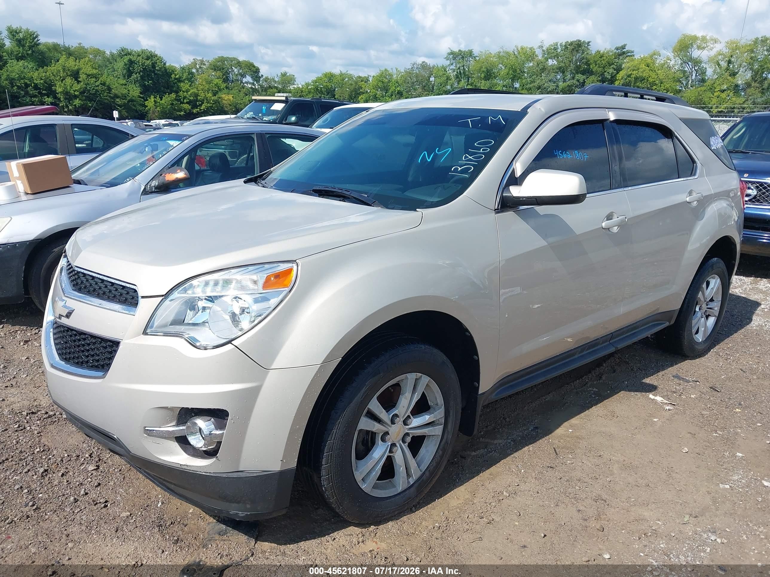2012 Chevrolet Equinox Lt W/2lt Tan vin: 2GNALPEK3C1131860