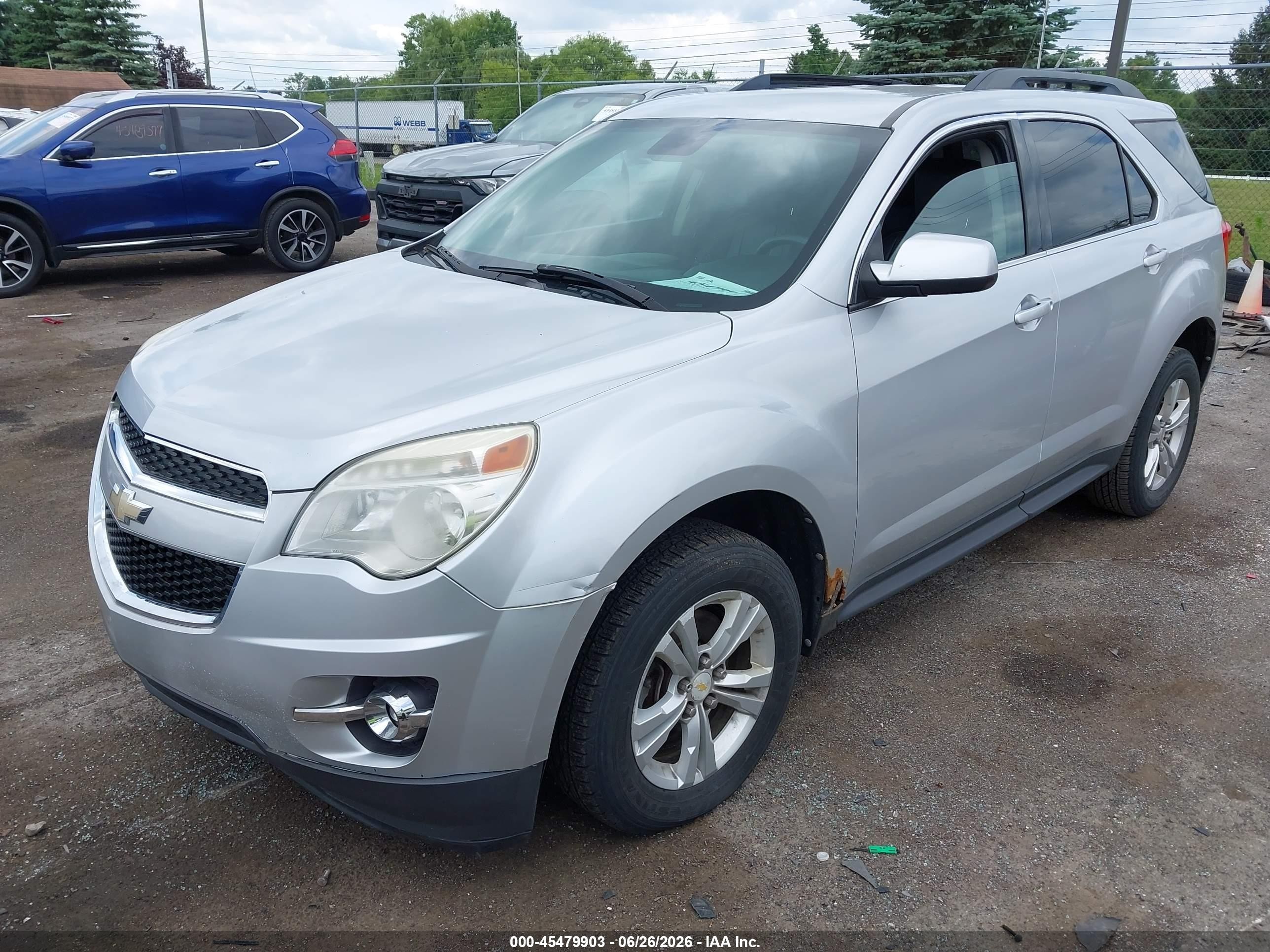 2012 Chevrolet Equinox Lt W/2lt Silver vin: 2GNALPEK4C6110163