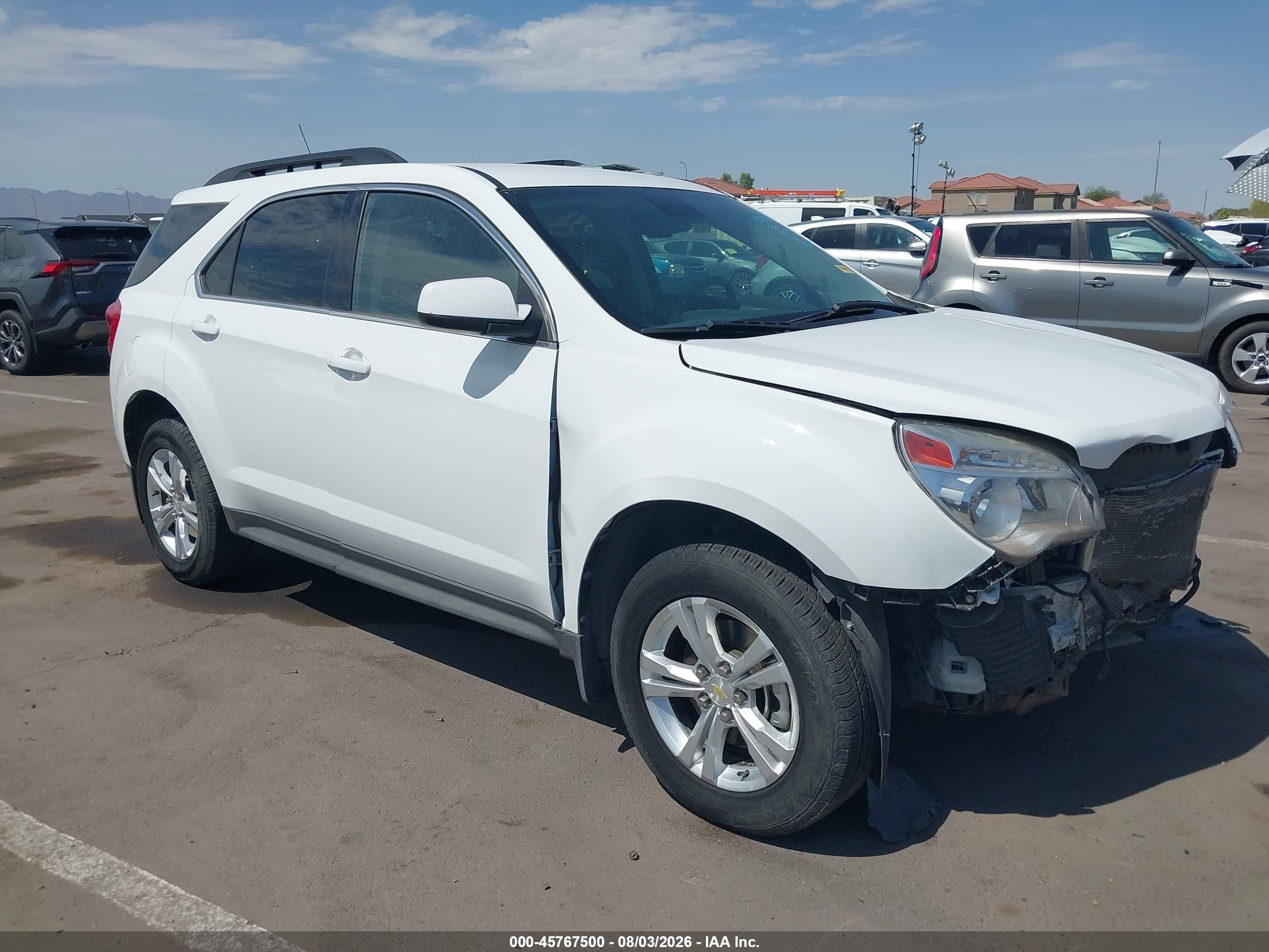 2012 Chevrolet Equinox Lt W/2lt White vin: 2GNALPEK4C6296920