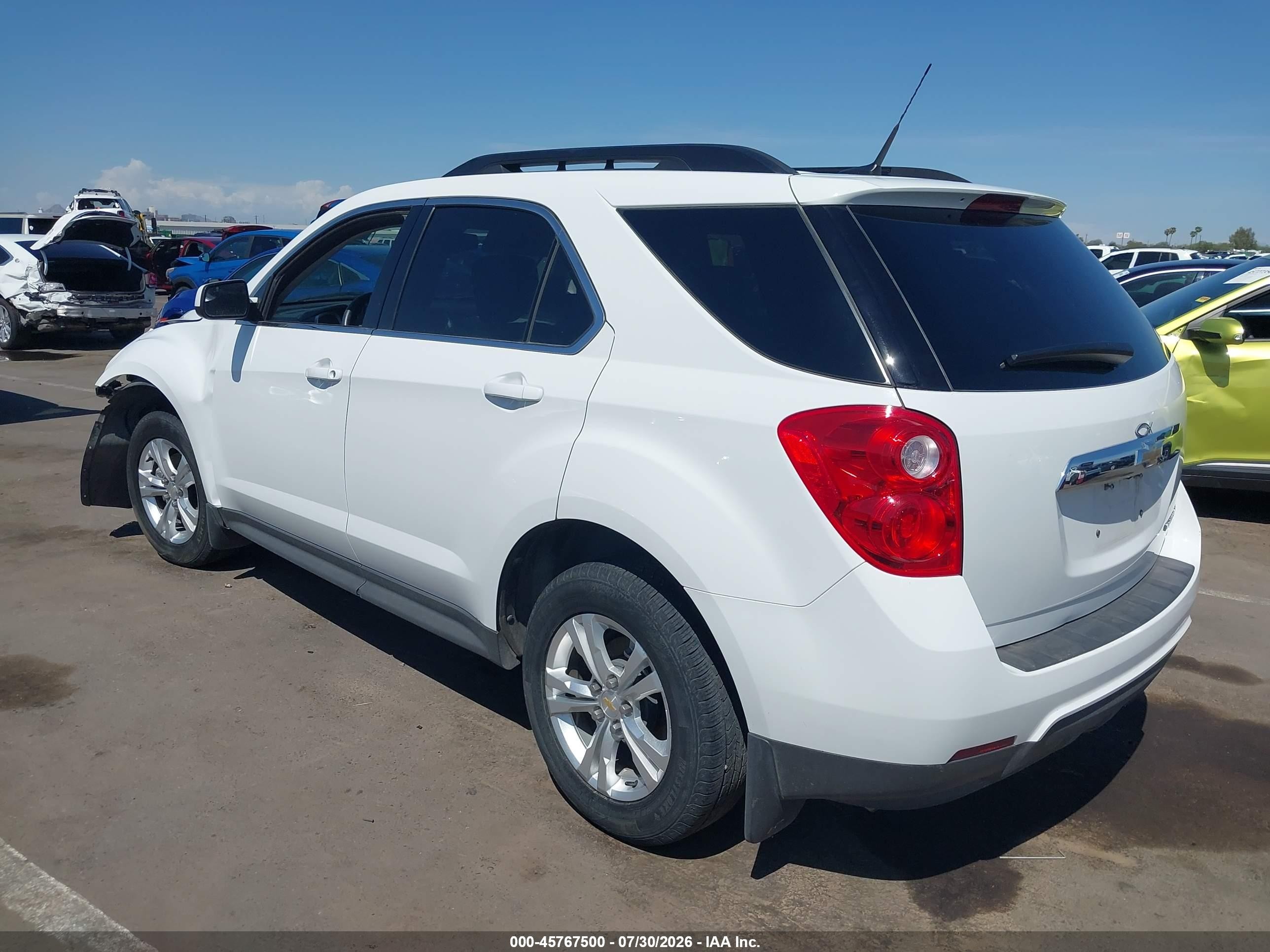2012 Chevrolet Equinox Lt W/2lt White vin: 2GNALPEK4C6296920