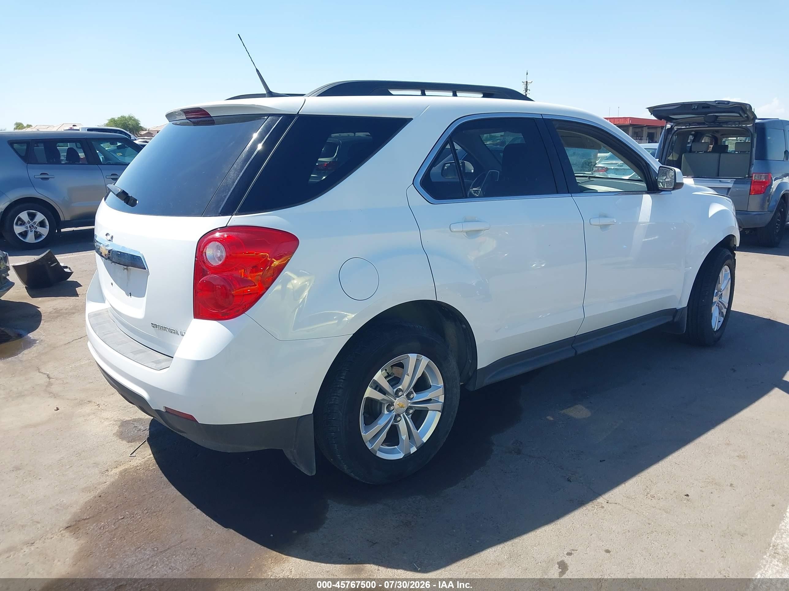 2012 Chevrolet Equinox Lt W/2lt White vin: 2GNALPEK4C6296920