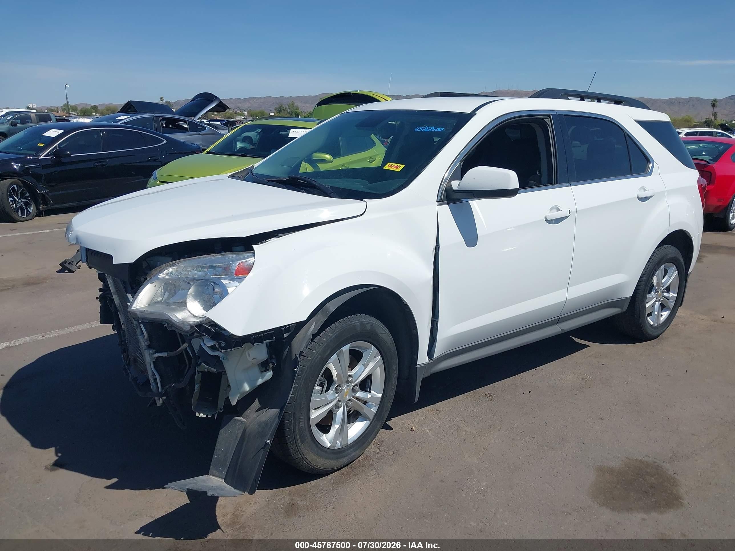 2012 Chevrolet Equinox Lt W/2lt White vin: 2GNALPEK4C6296920