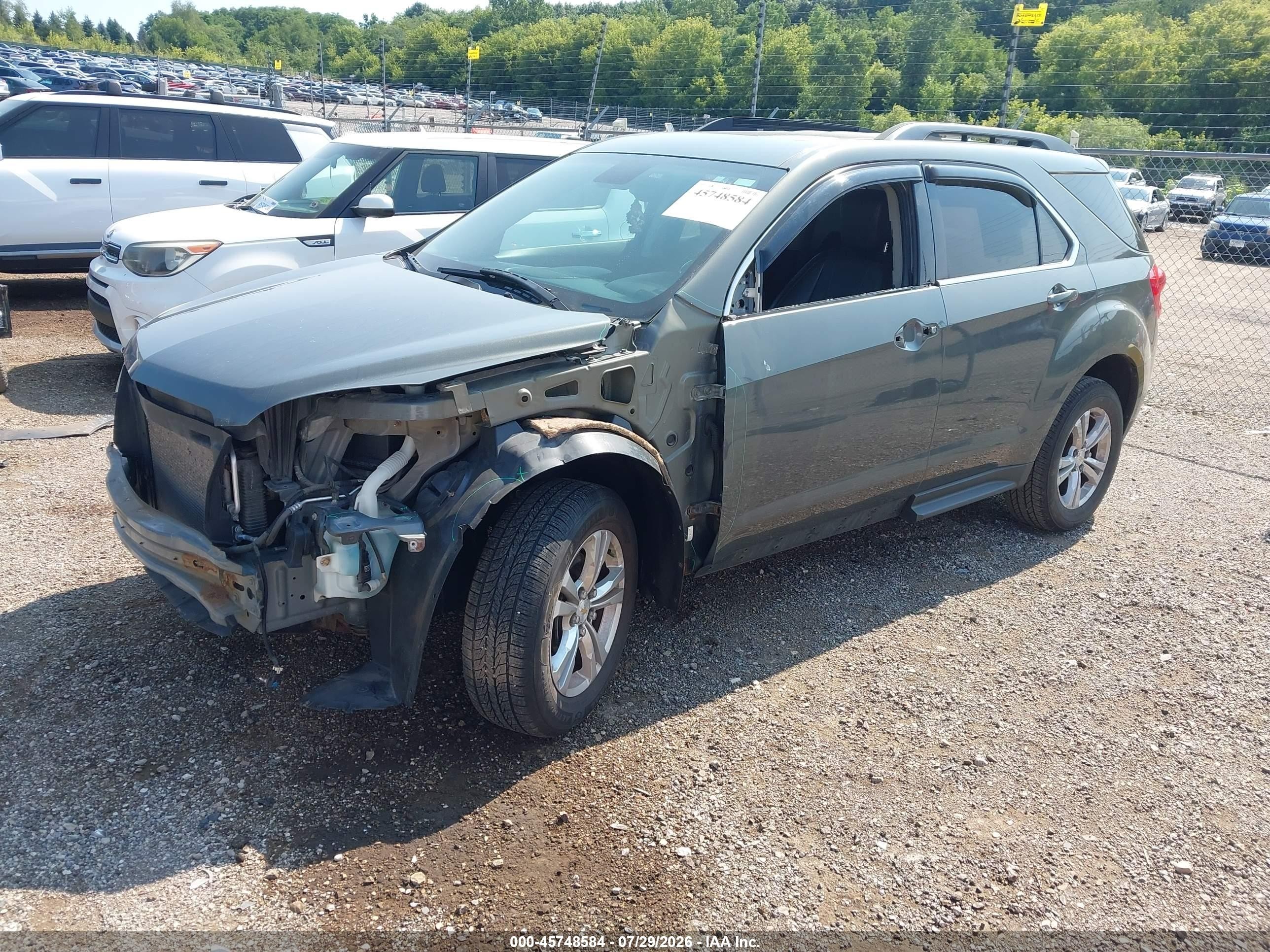 2013 Chevrolet Equinox Lt Gray vin: 2GNALPEK4D6203587
