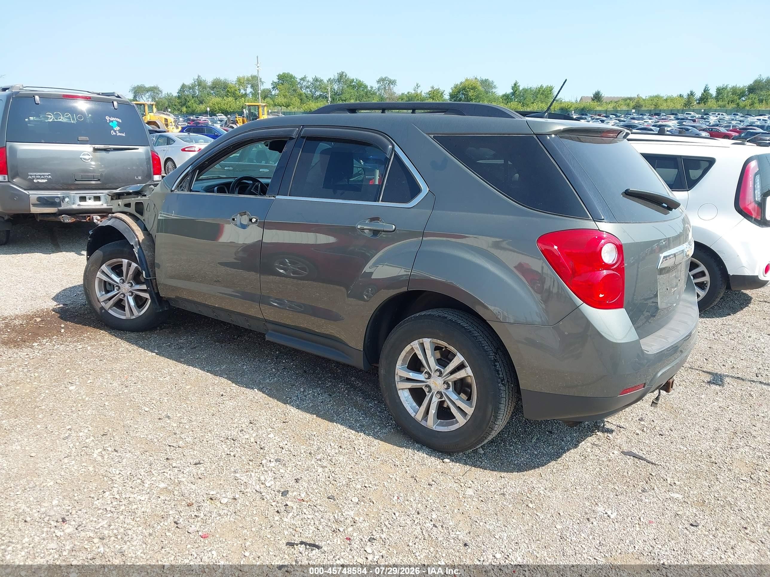 2013 Chevrolet Equinox Lt Gray vin: 2GNALPEK4D6203587