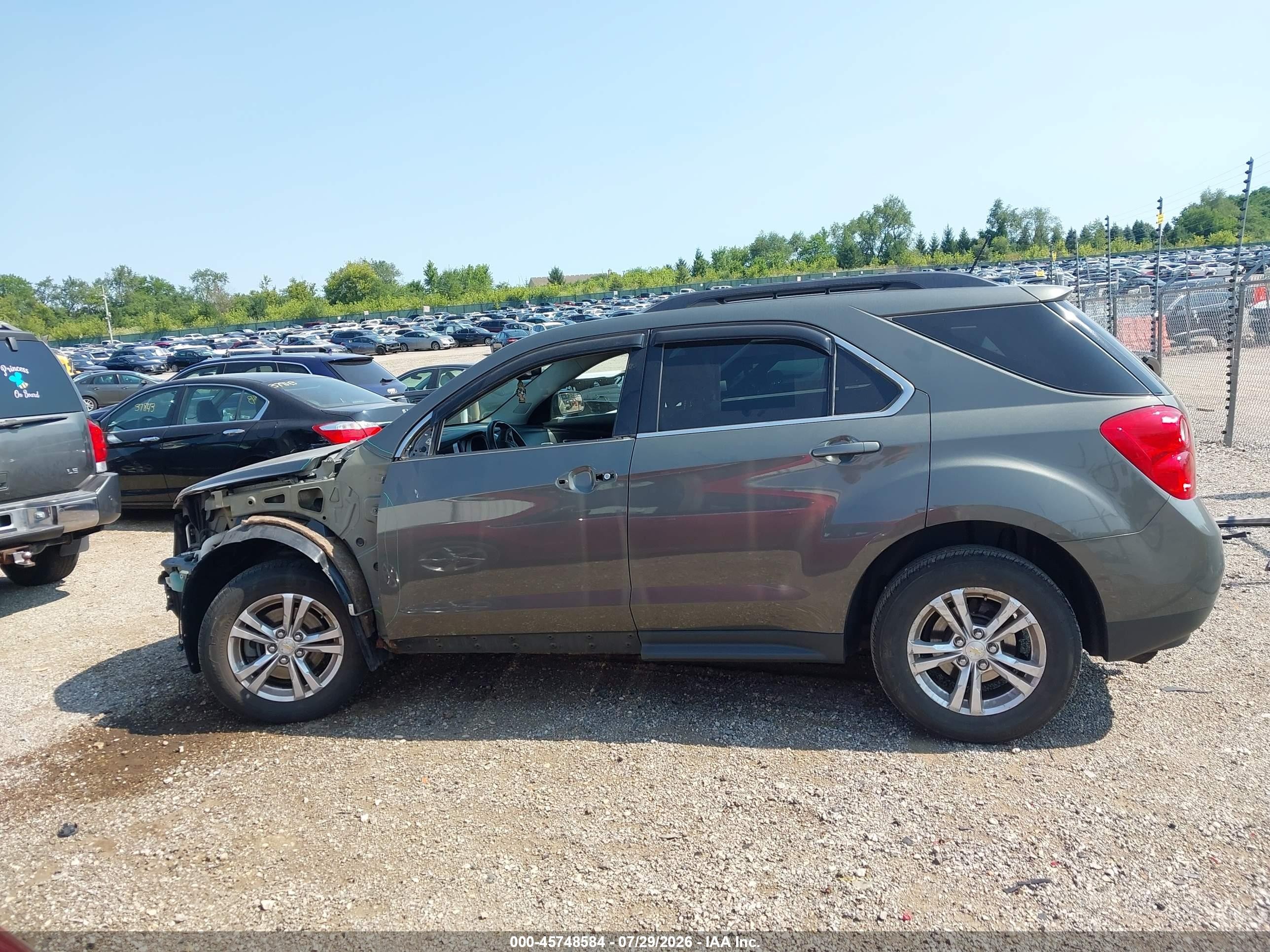 2013 Chevrolet Equinox Lt Gray vin: 2GNALPEK4D6203587