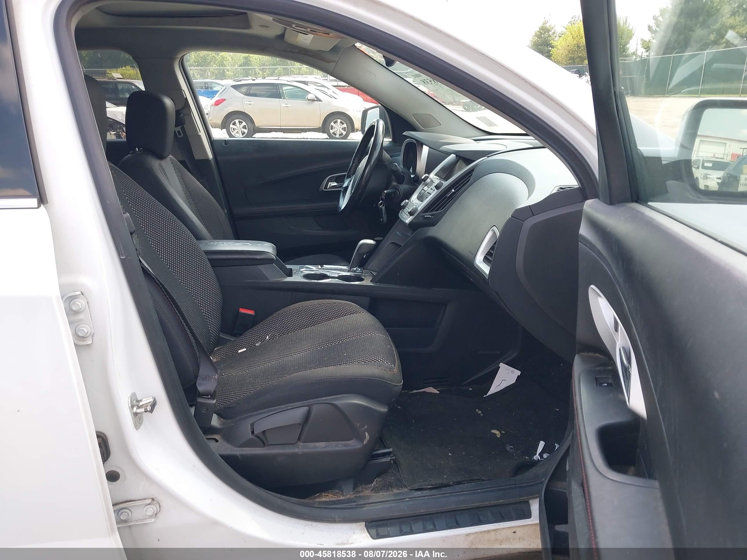 2013 Chevrolet Equinox Lt White vin: 2GNALPEK5D6196424
