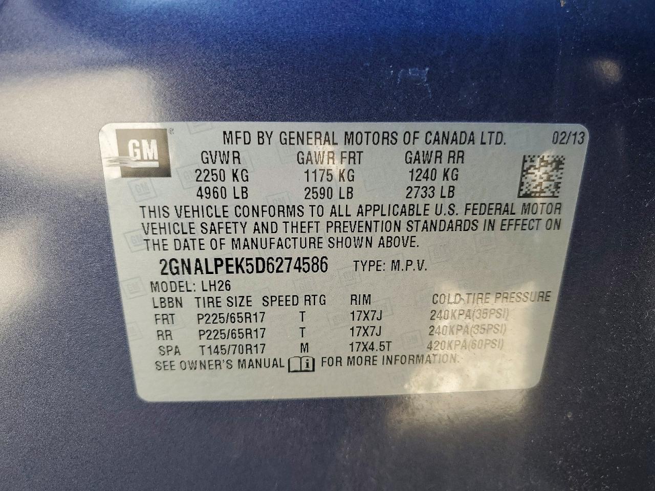 2013 Chevrolet Equinox Lt Gray vin: 2GNALPEK5D6274586