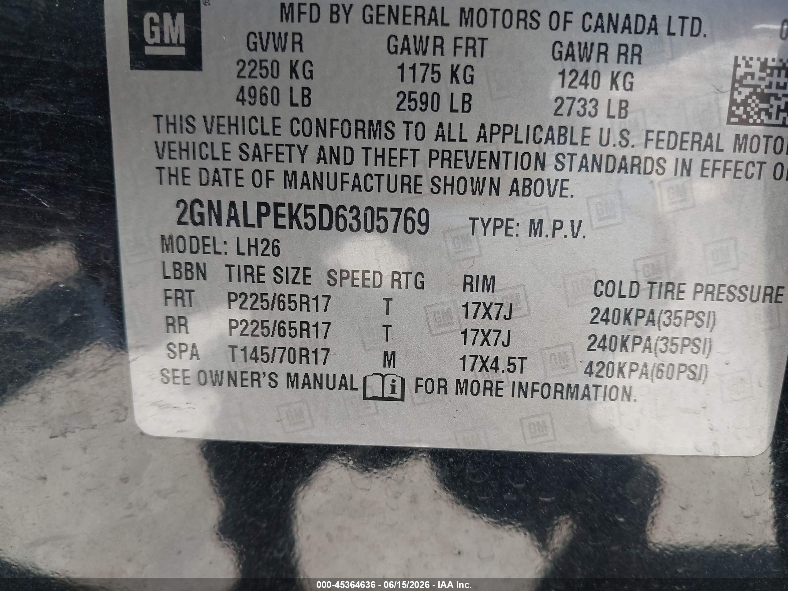 2013 Chevrolet Equinox 2lt Black vin: 2GNALPEK5D6305769