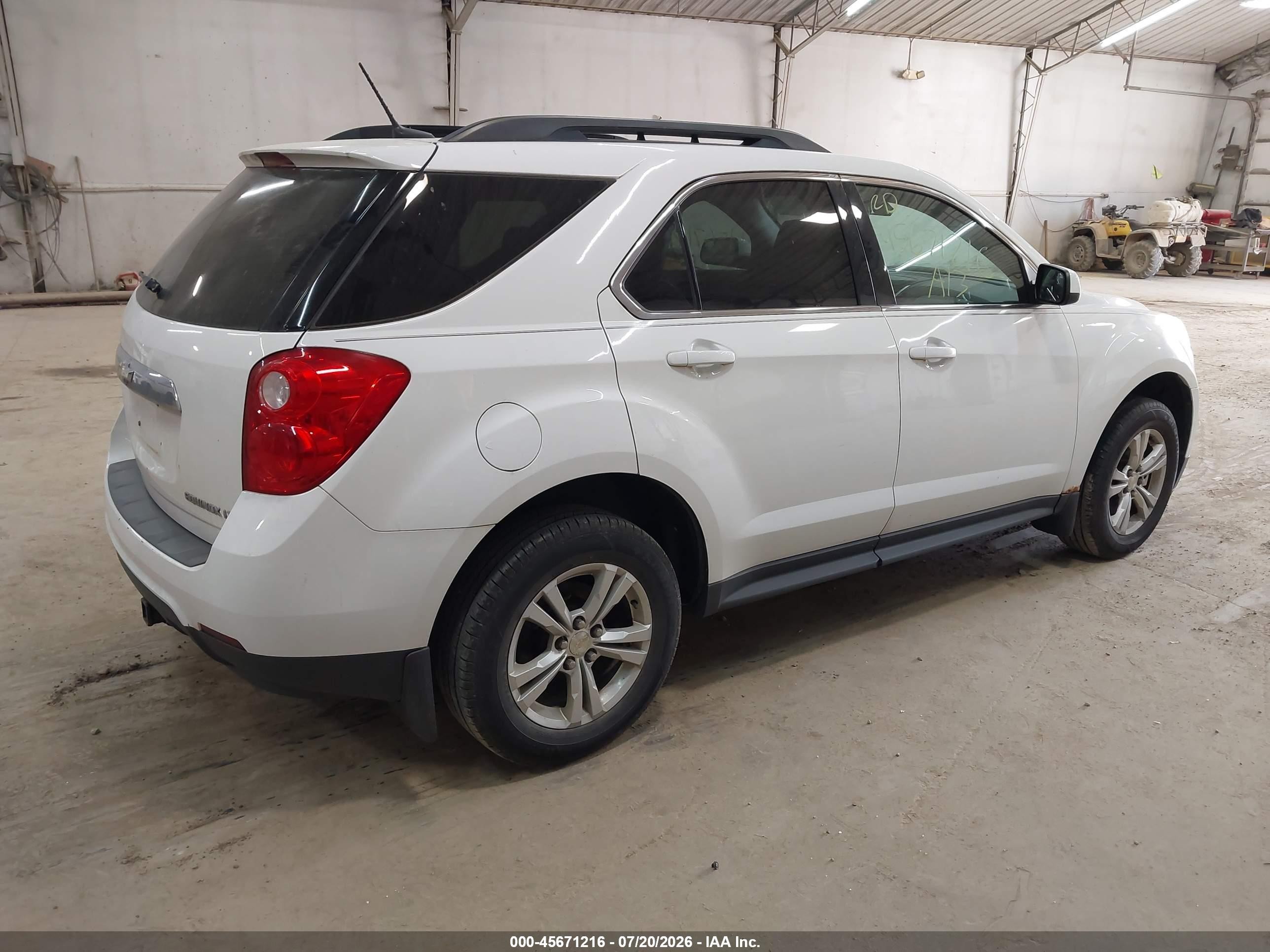 2013 Chevrolet Equinox Lt White vin: 2GNALPEK5D6349609