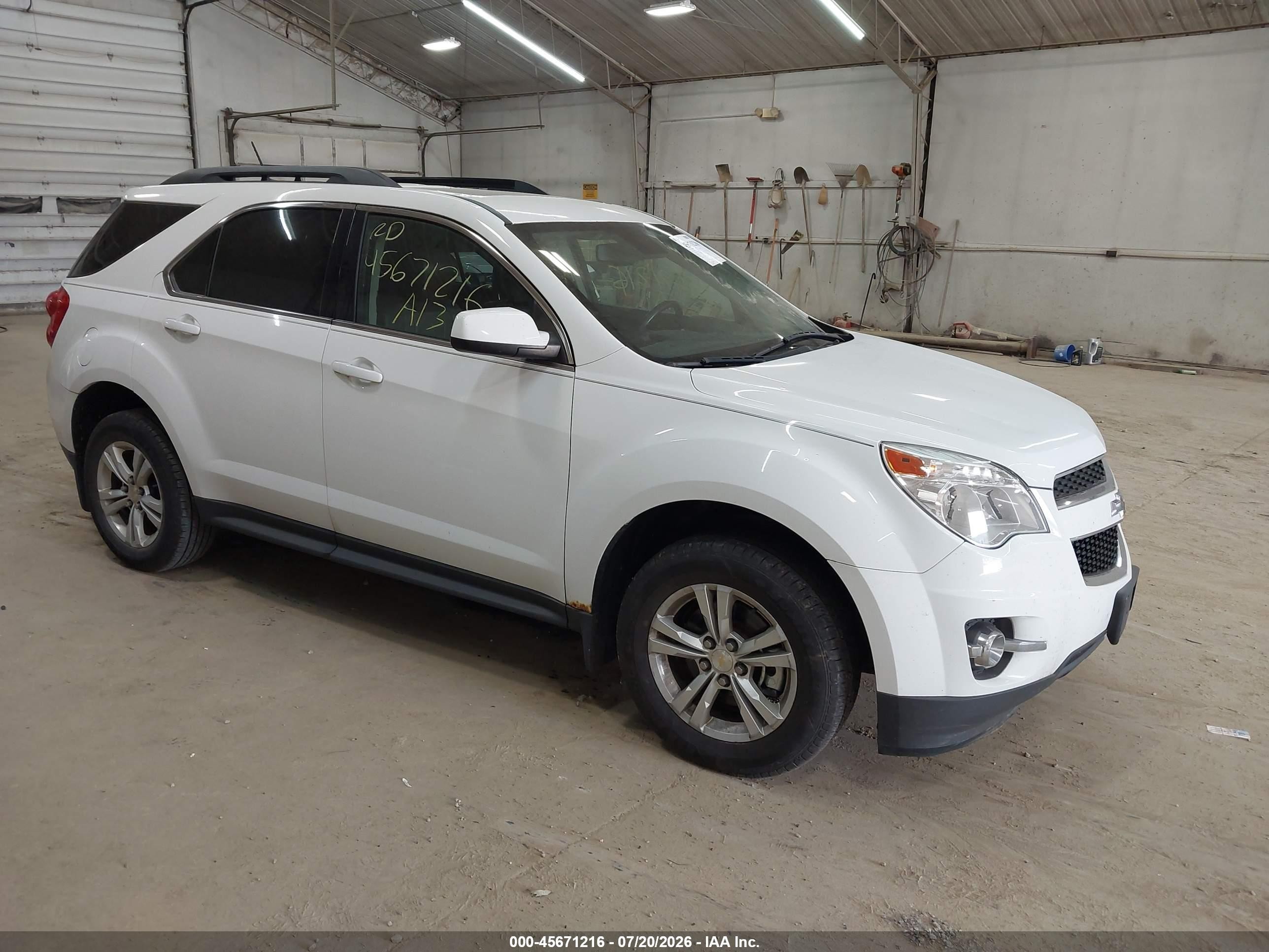 2013 Chevrolet Equinox Lt White vin: 2GNALPEK5D6349609