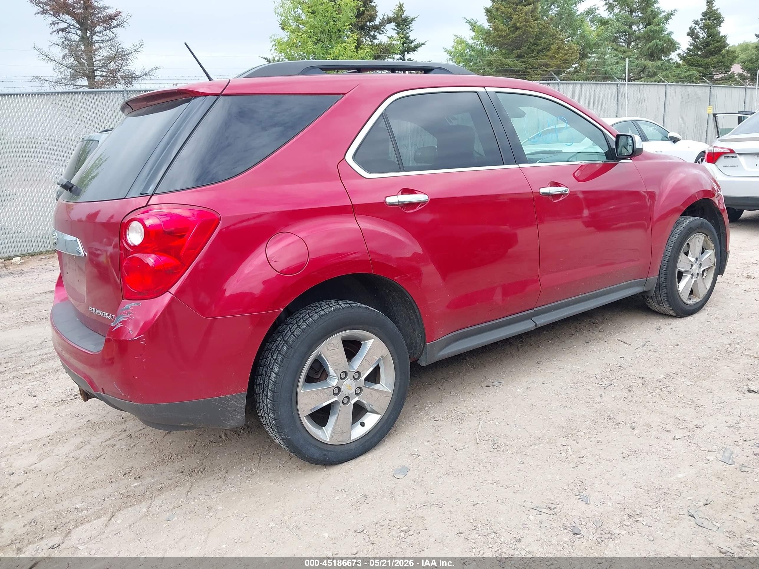 2013 Chevrolet Equinox 2lt Red vin: 2GNALPEK5D6402048
