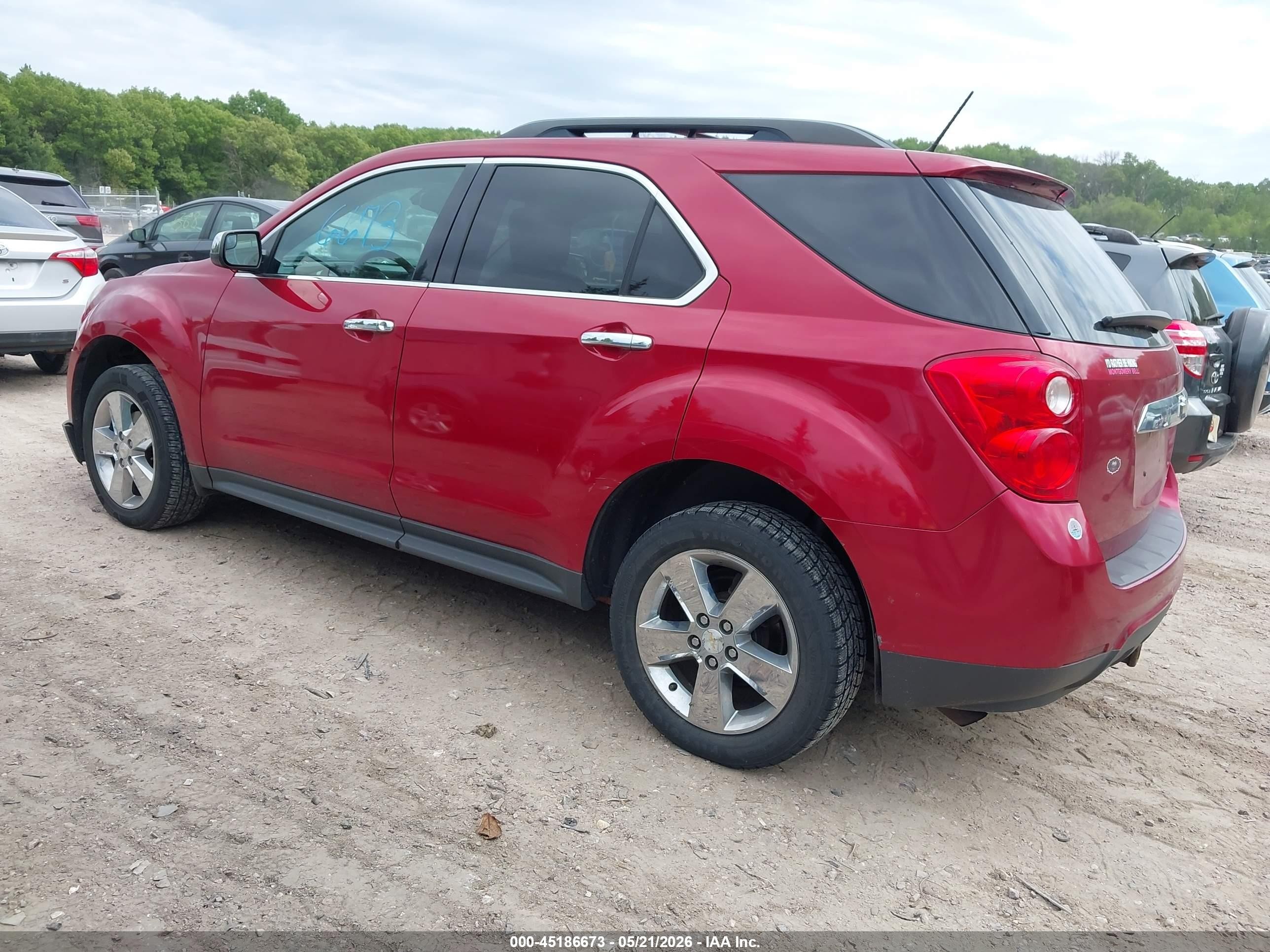 2013 Chevrolet Equinox 2lt Red vin: 2GNALPEK5D6402048