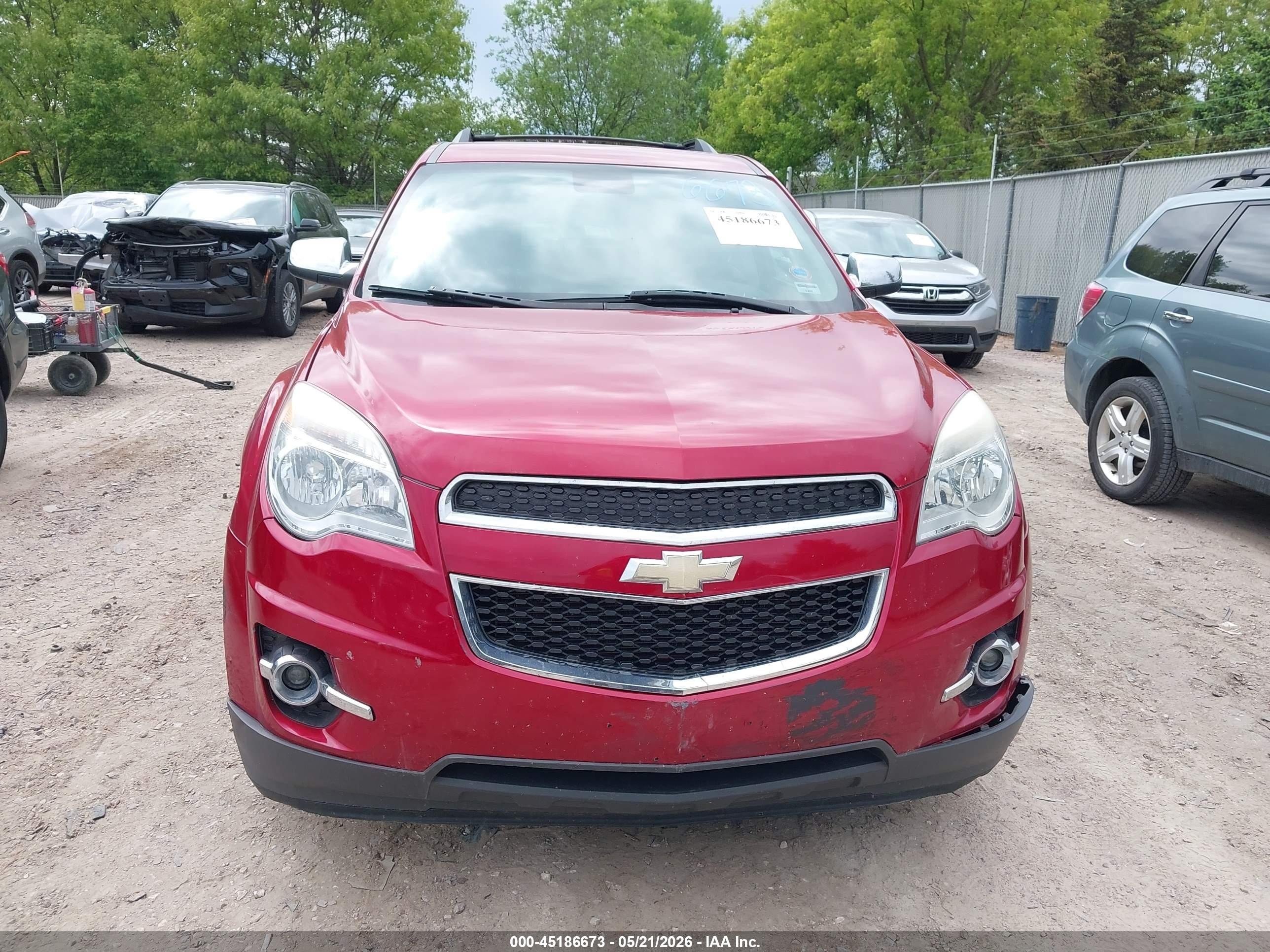 2013 Chevrolet Equinox 2lt Red vin: 2GNALPEK5D6402048
