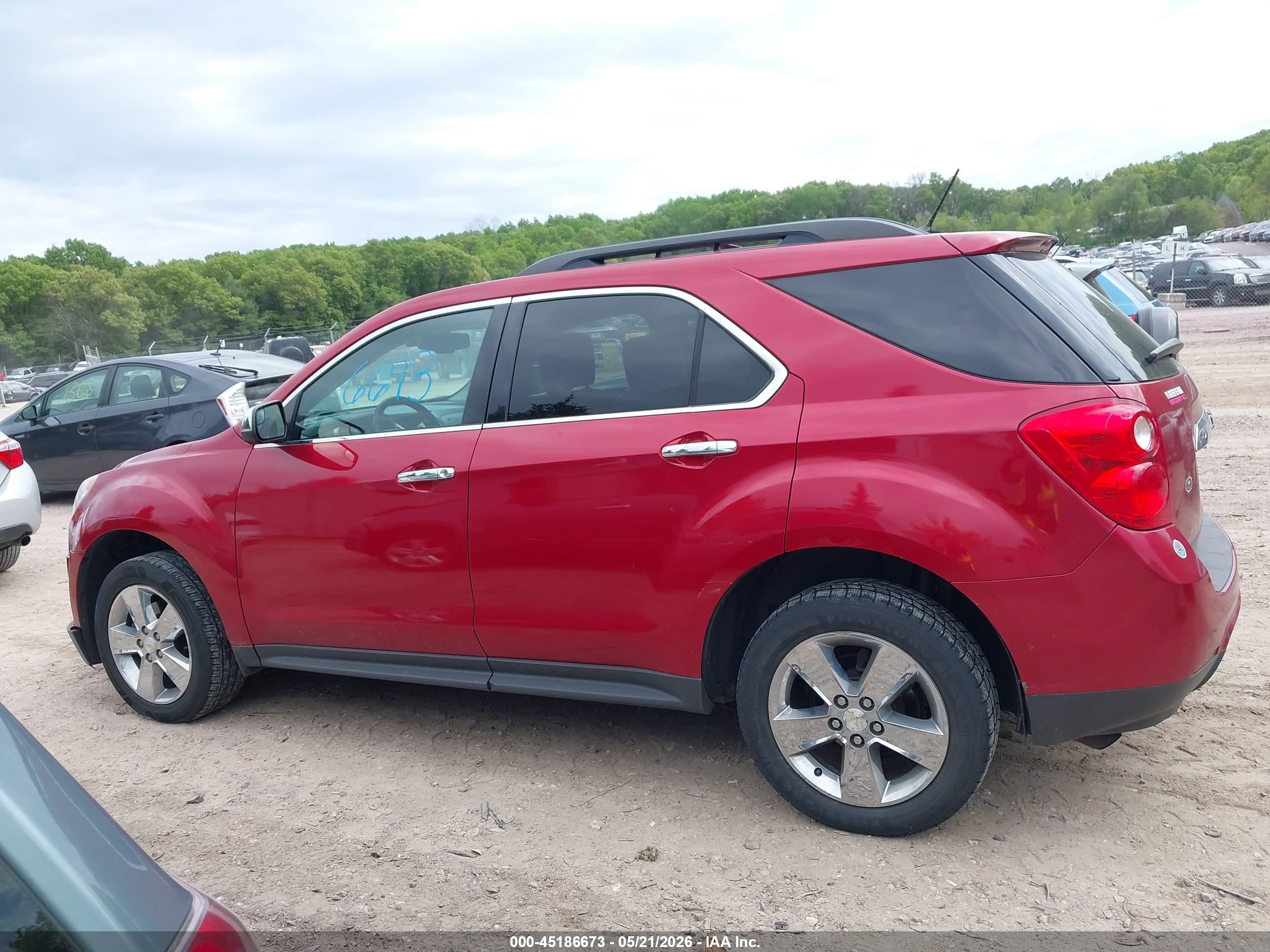 2013 Chevrolet Equinox 2lt Red vin: 2GNALPEK5D6402048