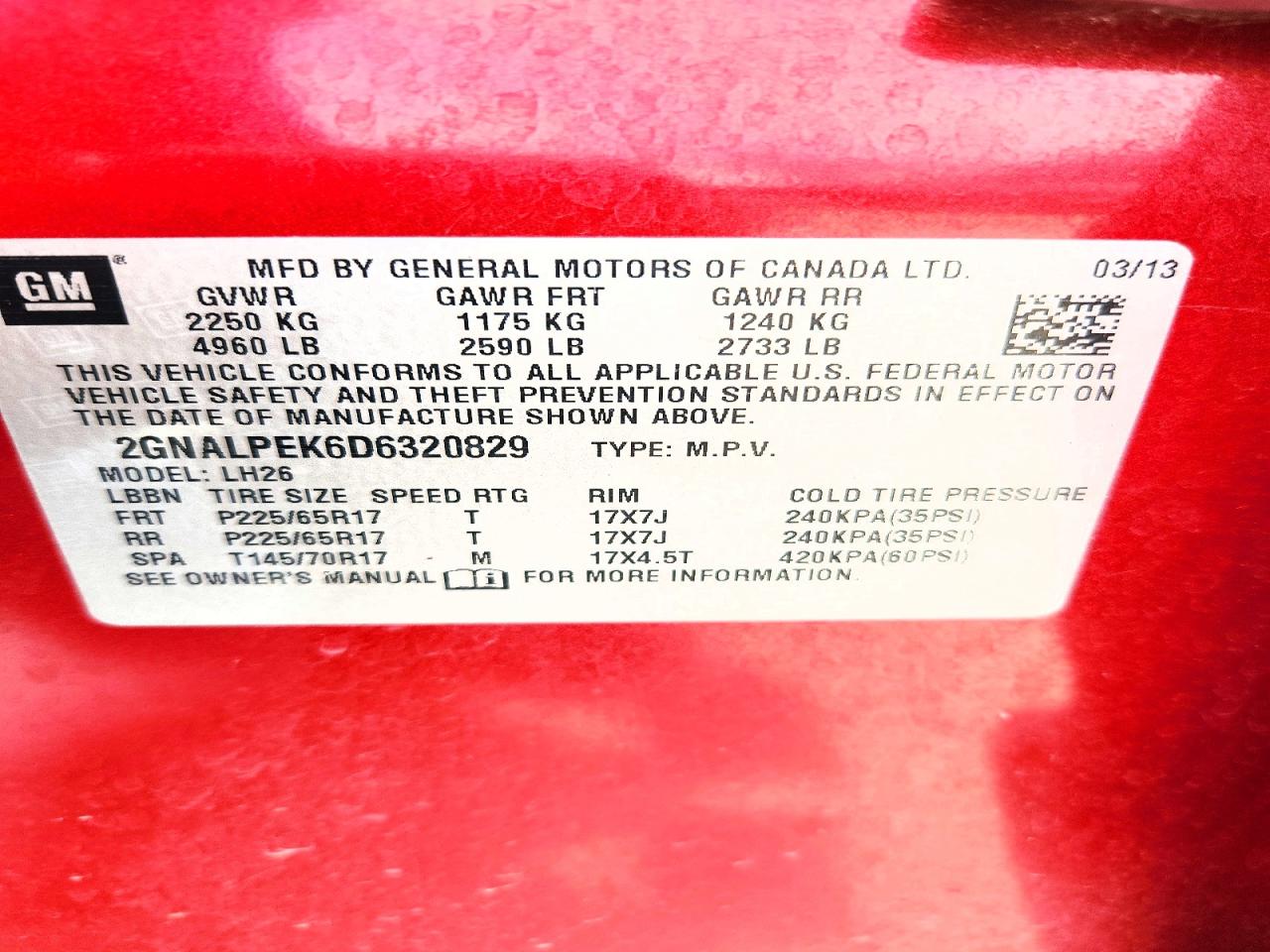 2013 Chevrolet Equinox Lt Коричневый vin: 2GNALPEK6D6320829