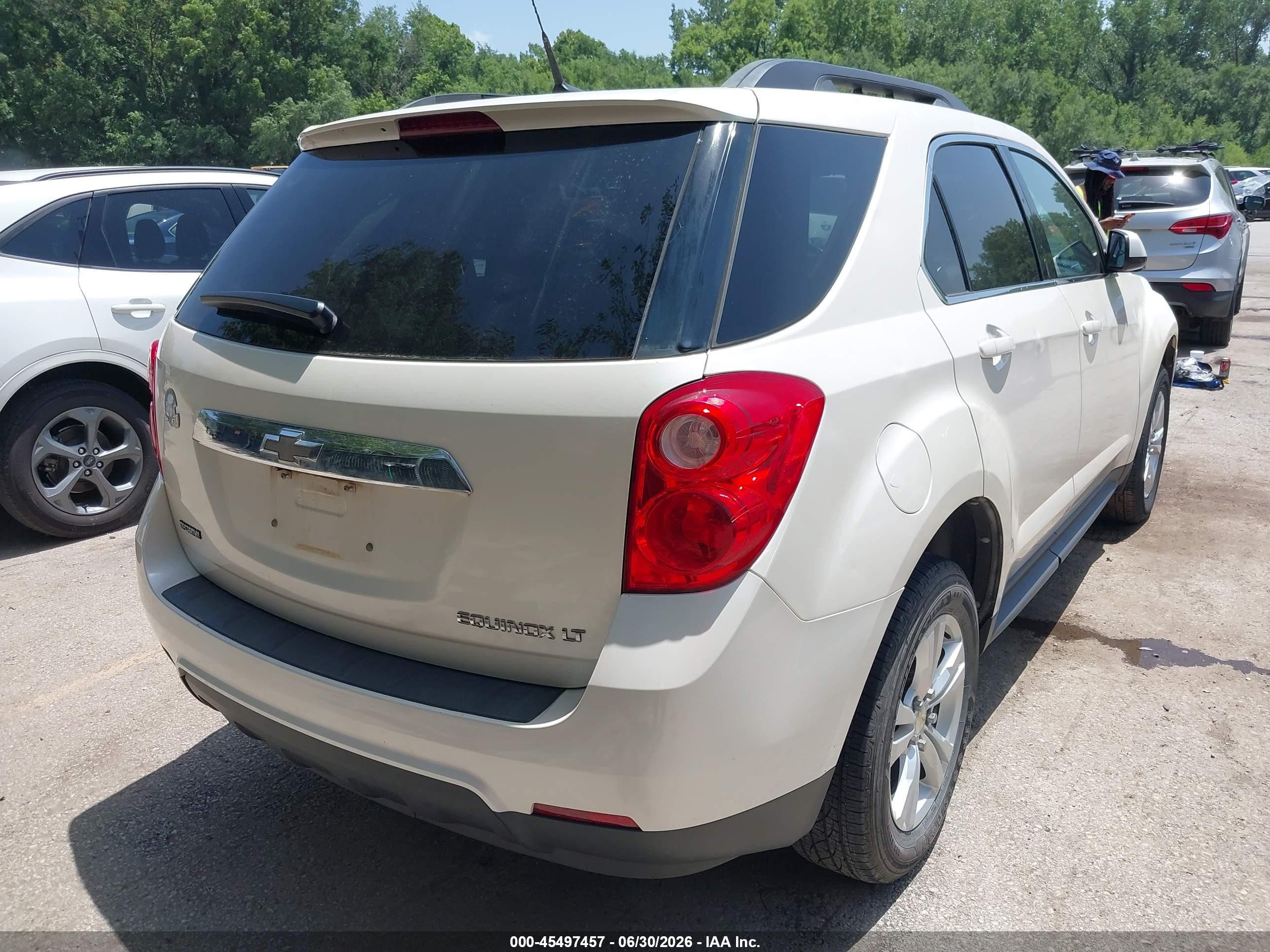 2012 Chevrolet Equinox Lt W/2lt White vin: 2GNALPEK7C1230777