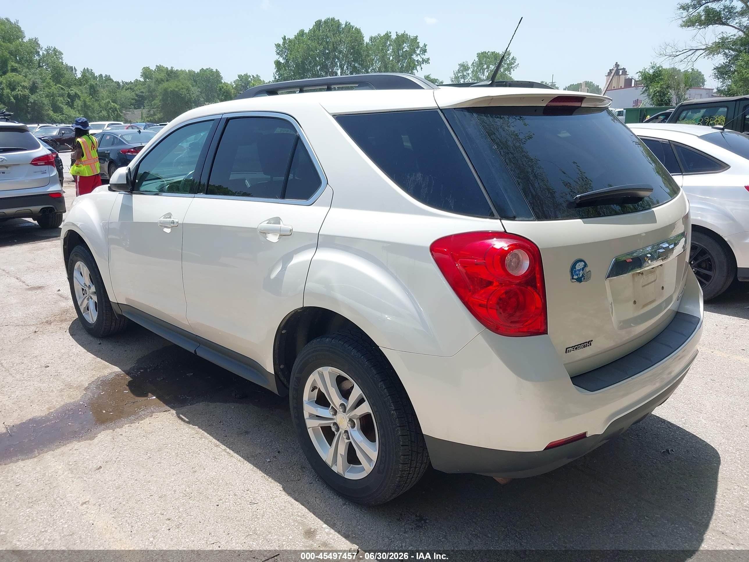 2012 Chevrolet Equinox Lt W/2lt White vin: 2GNALPEK7C1230777