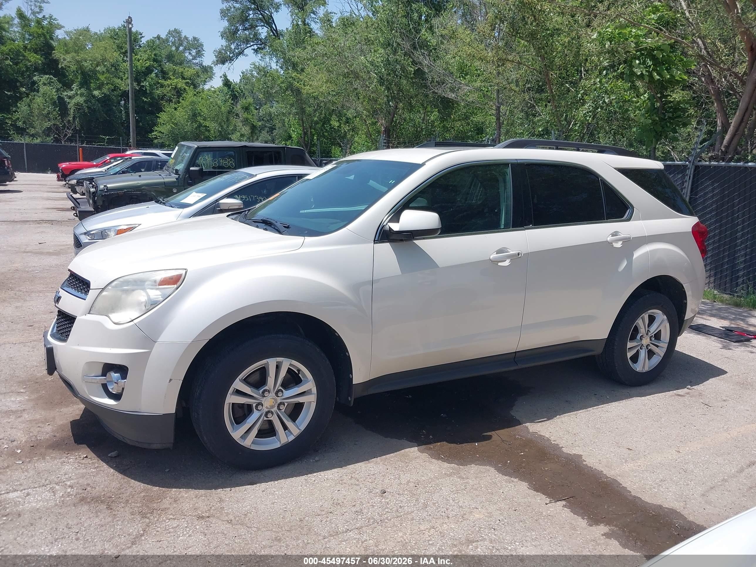 2012 Chevrolet Equinox Lt W/2lt White vin: 2GNALPEK7C1230777