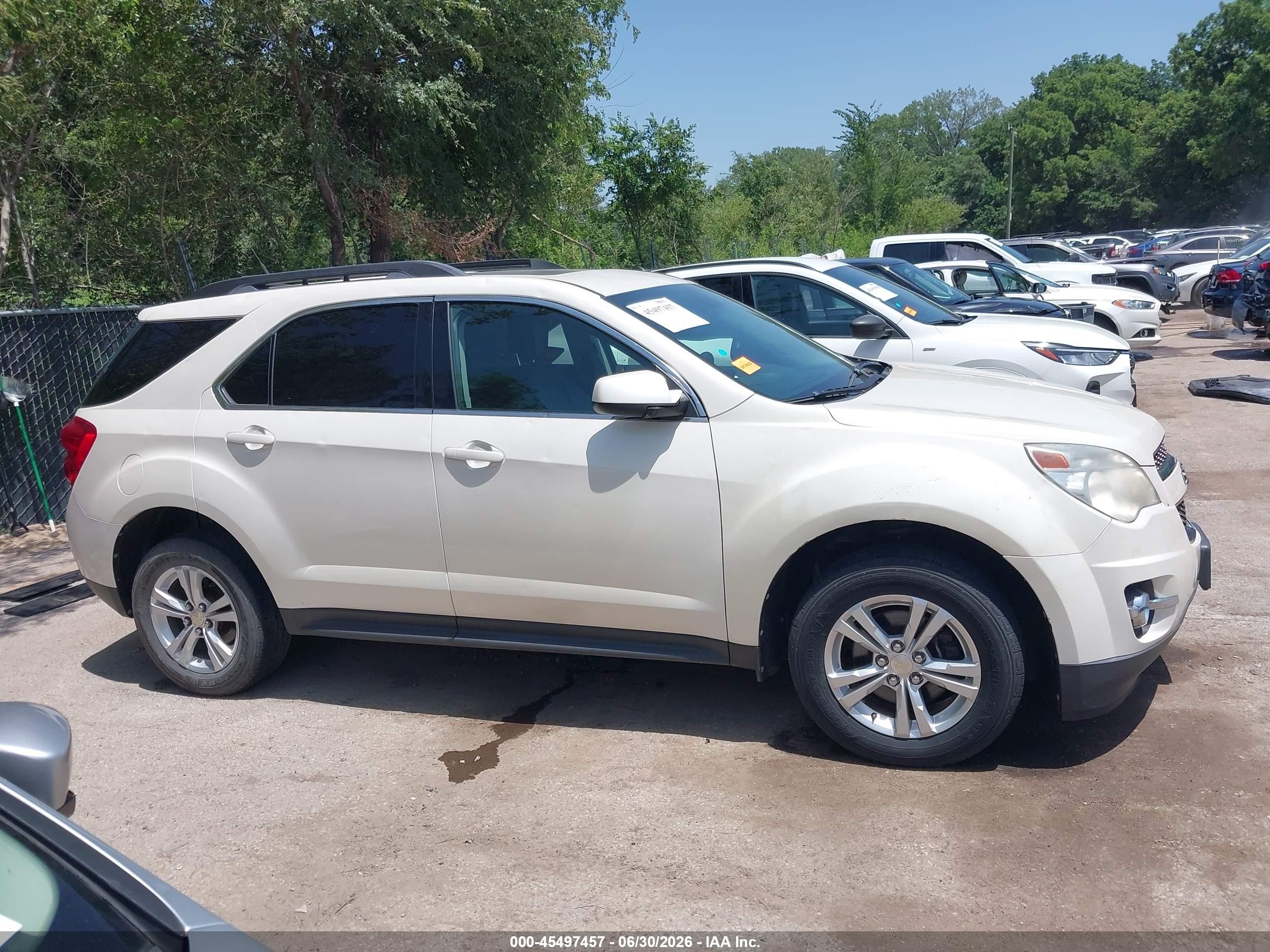2012 Chevrolet Equinox Lt W/2lt White vin: 2GNALPEK7C1230777