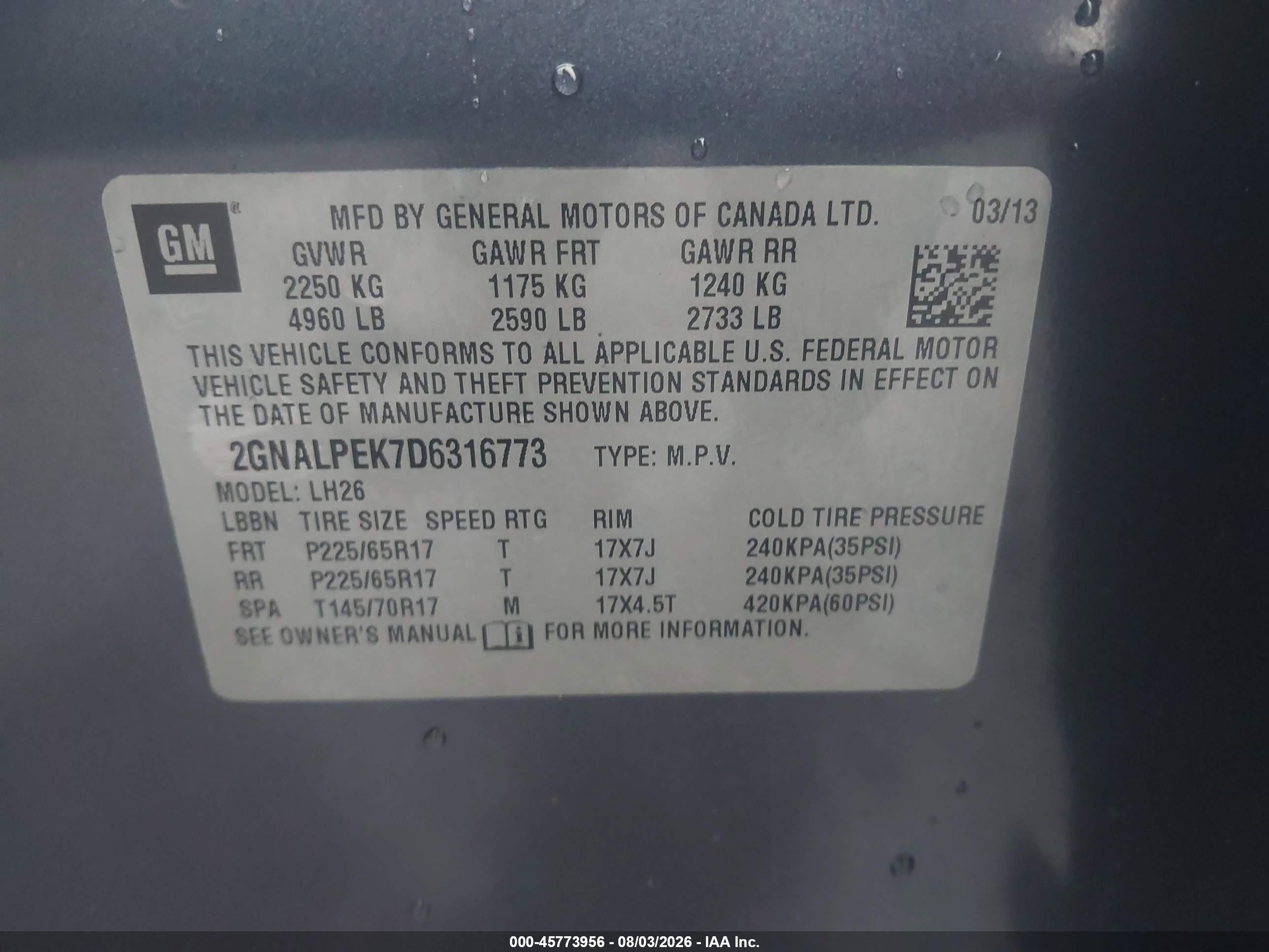 2013 Chevrolet Equinox Lt Gray vin: 2GNALPEK7D6316773