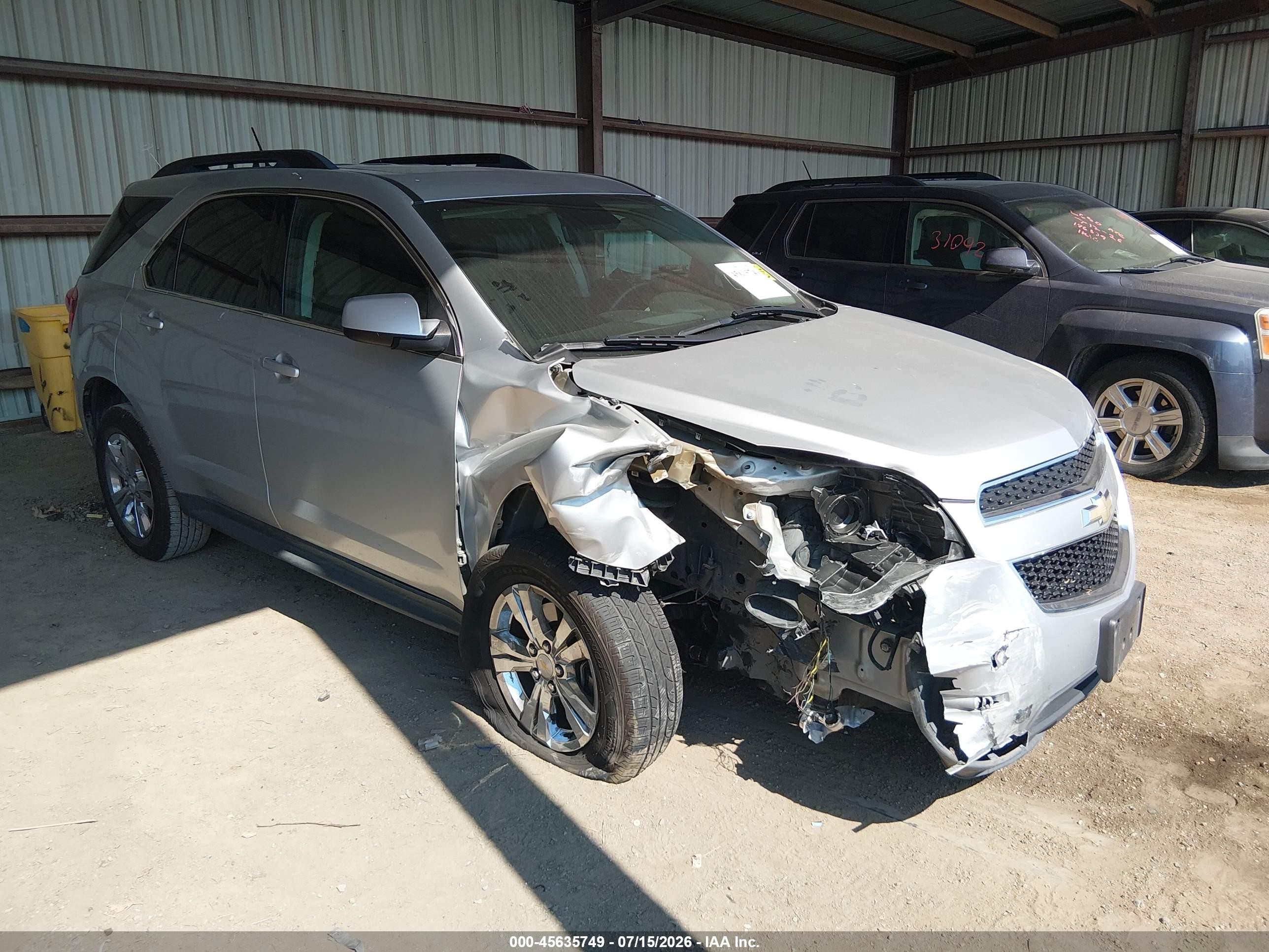 2013 Chevrolet Equinox Lt Silver vin: 2GNALPEK9D6429673