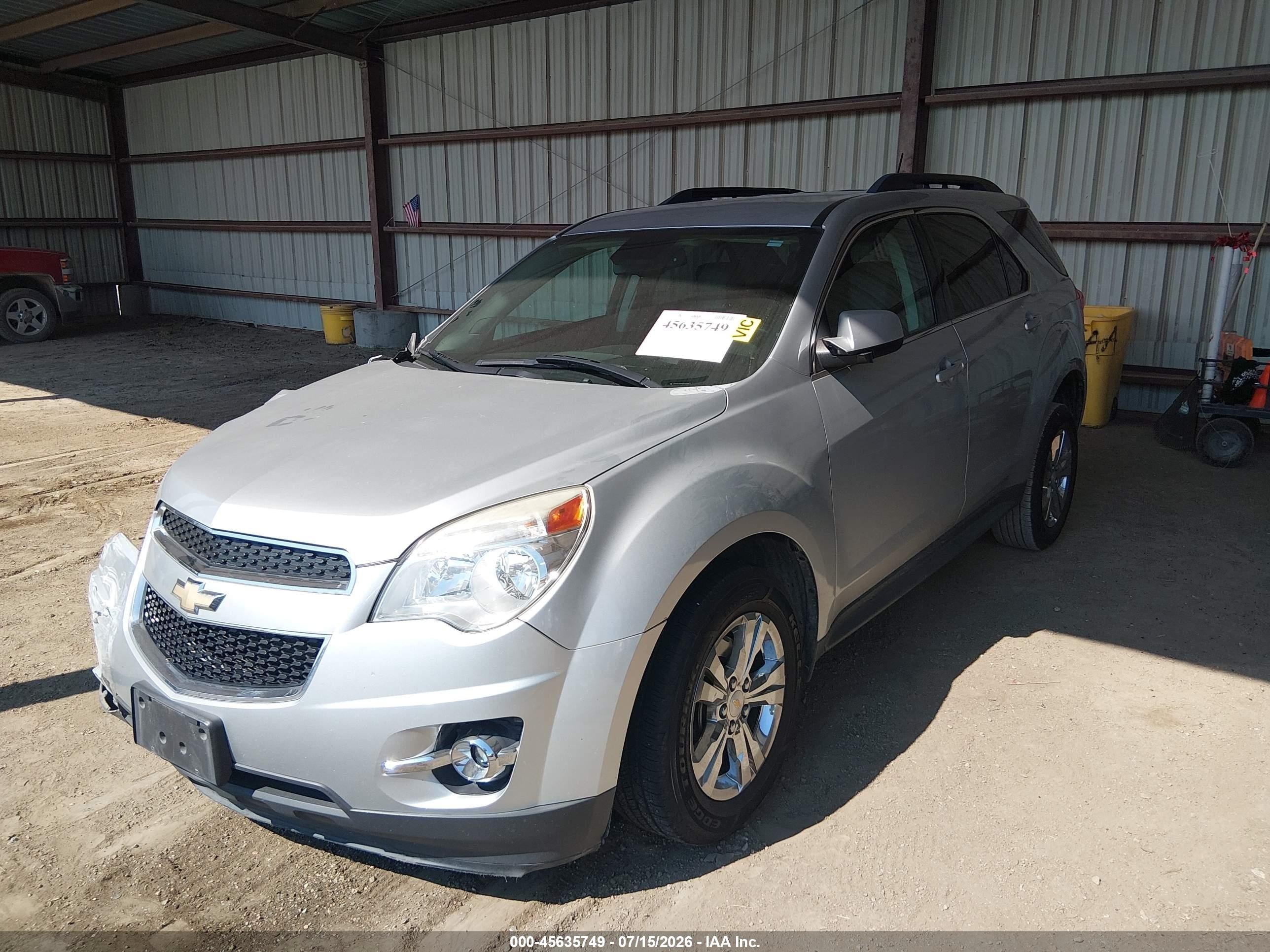 2013 Chevrolet Equinox Lt Silver vin: 2GNALPEK9D6429673