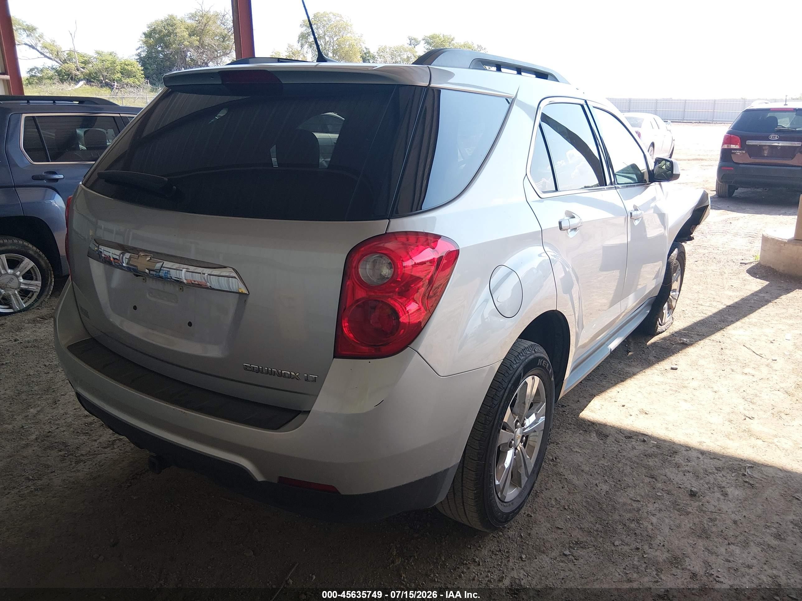 2013 Chevrolet Equinox Lt Silver vin: 2GNALPEK9D6429673