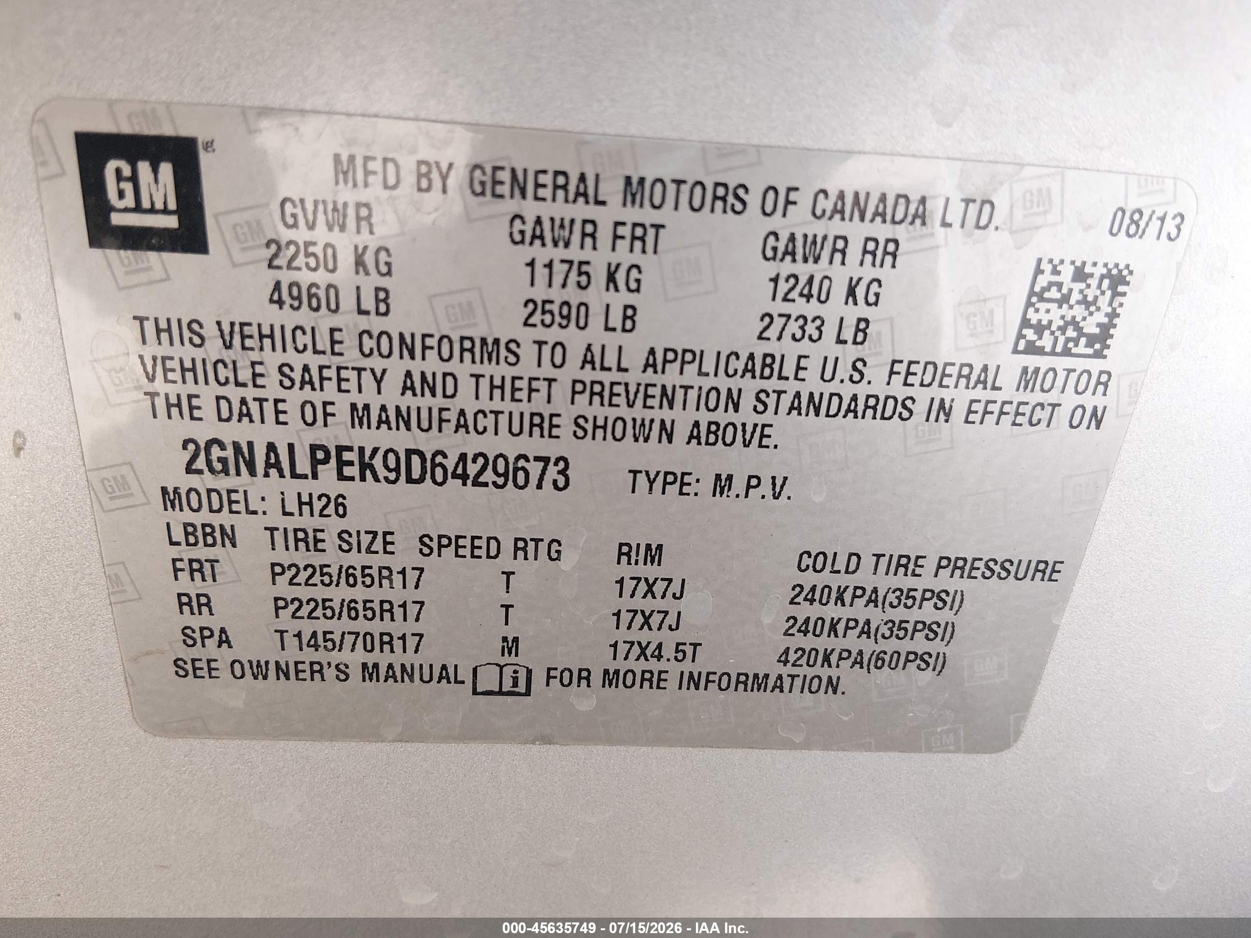 2013 Chevrolet Equinox Lt Silver vin: 2GNALPEK9D6429673