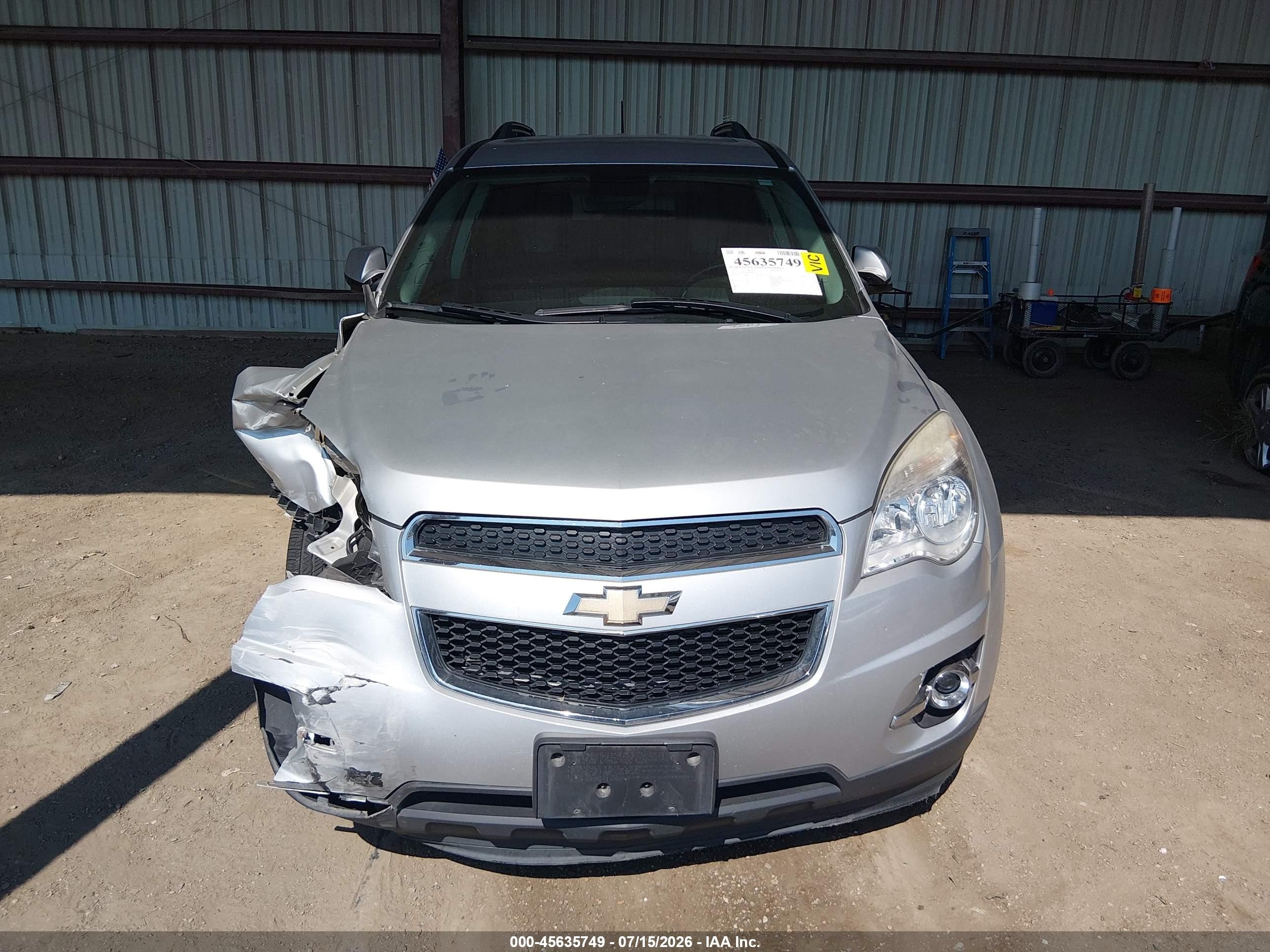 2013 Chevrolet Equinox Lt Silver vin: 2GNALPEK9D6429673