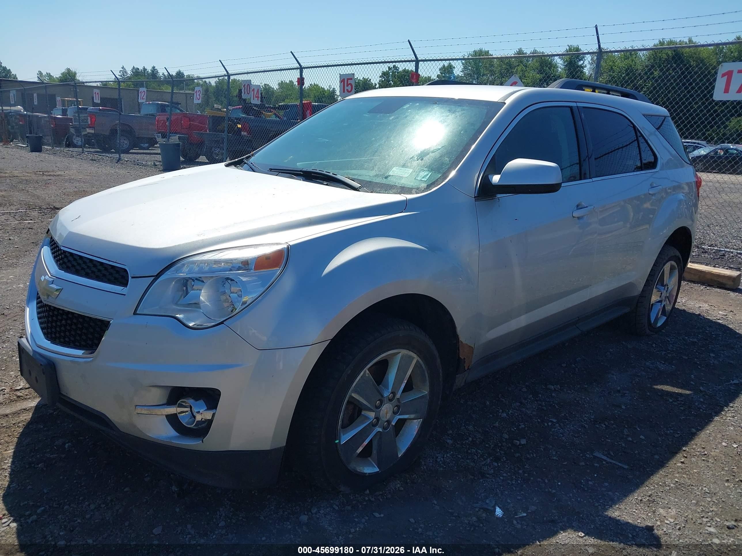 2013 Chevrolet Equinox Lt Silver vin: 2GNALPEKXD1195010