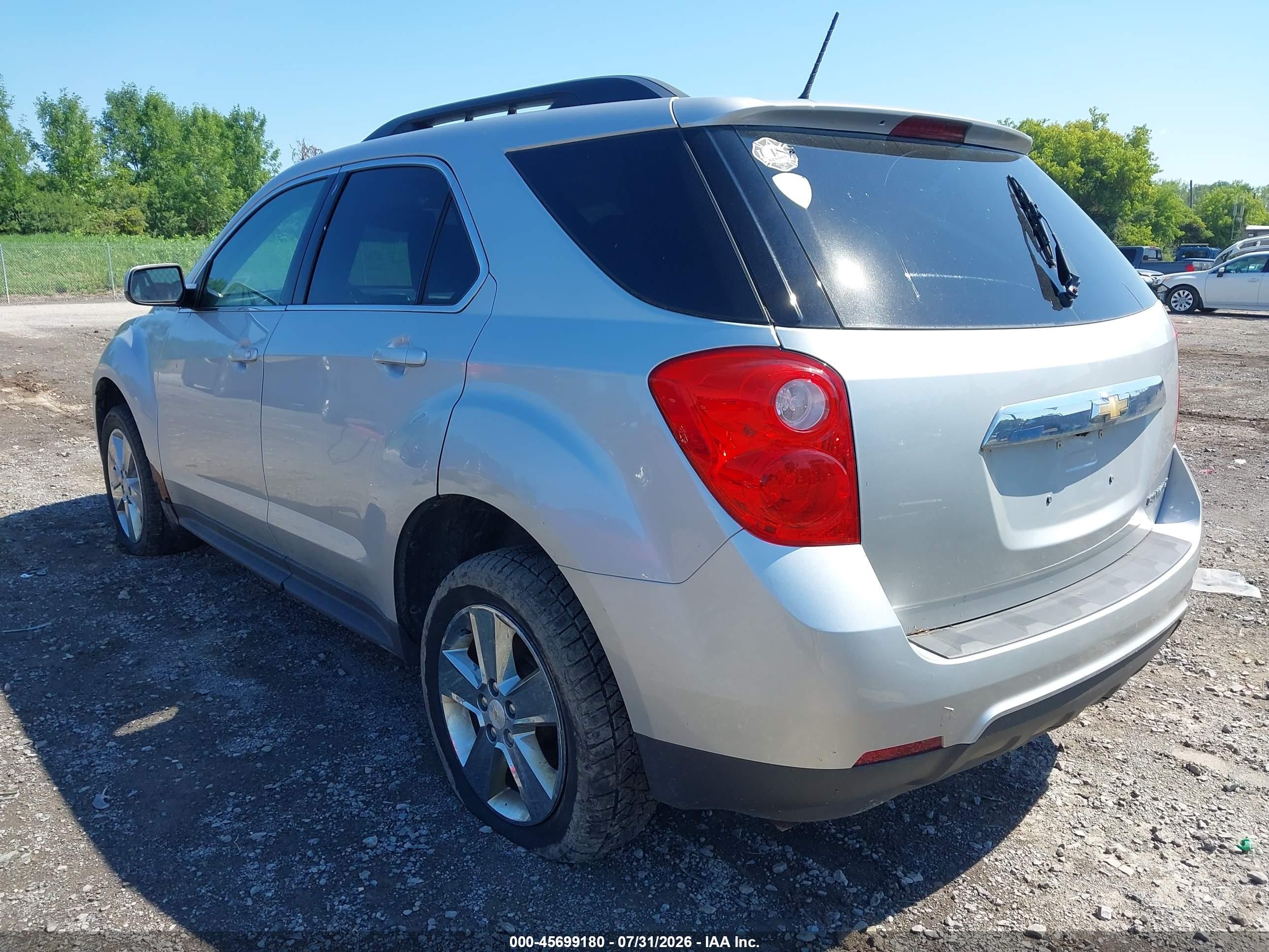 2013 Chevrolet Equinox Lt Silver vin: 2GNALPEKXD1195010