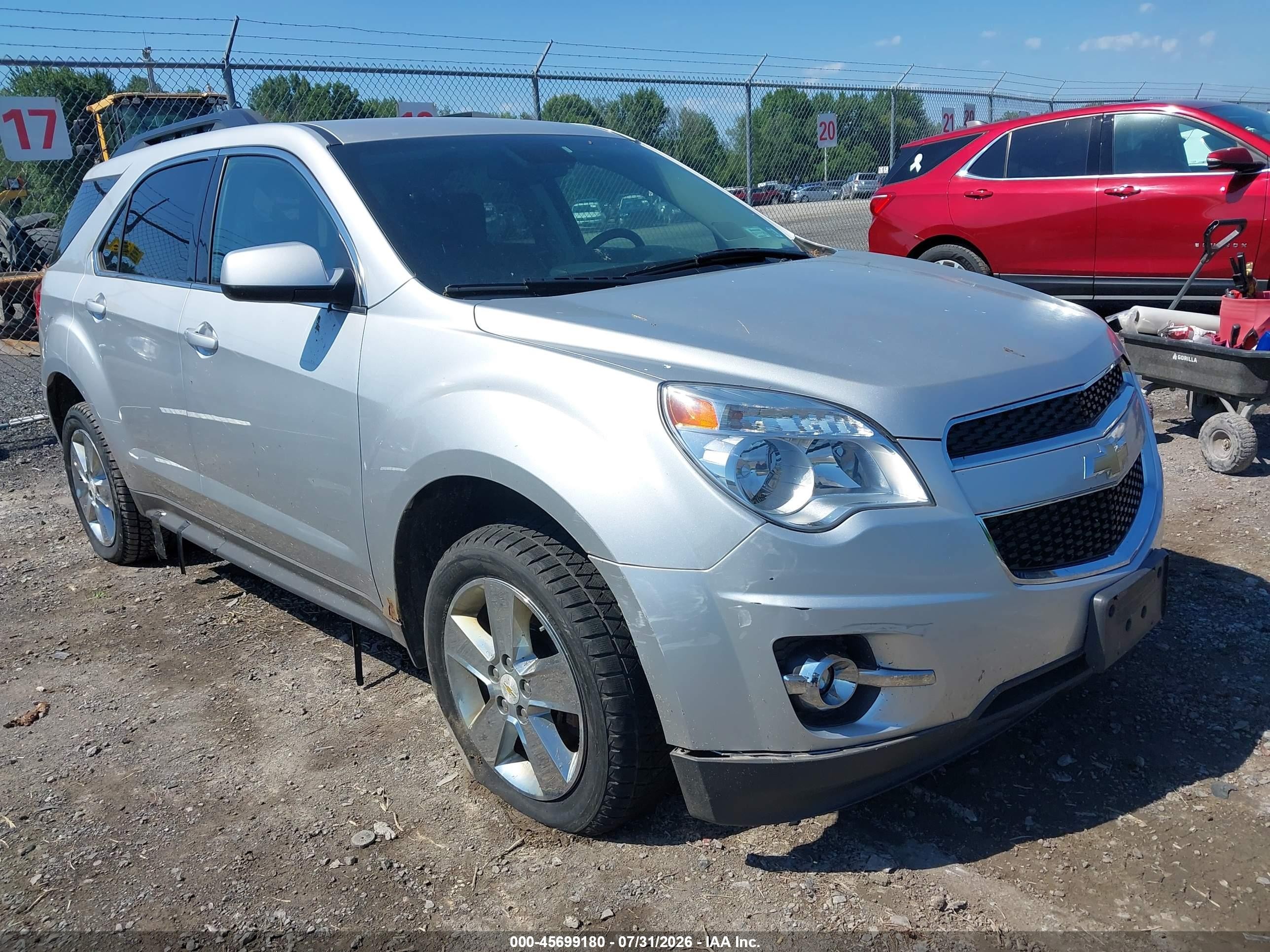 2013 Chevrolet Equinox Lt Серебряный vin: 2GNALPEKXD1195010