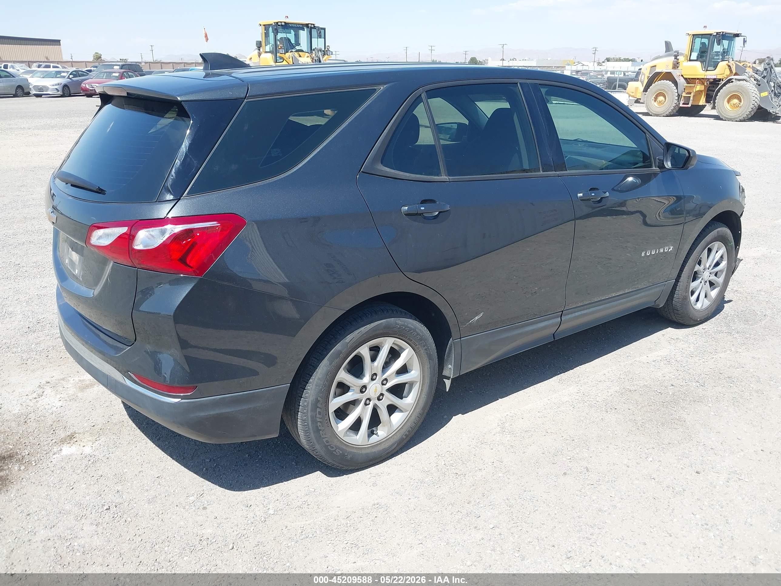 2018 Chevrolet Equinox Ls Gray vin: 2GNAXHEV2J6353066