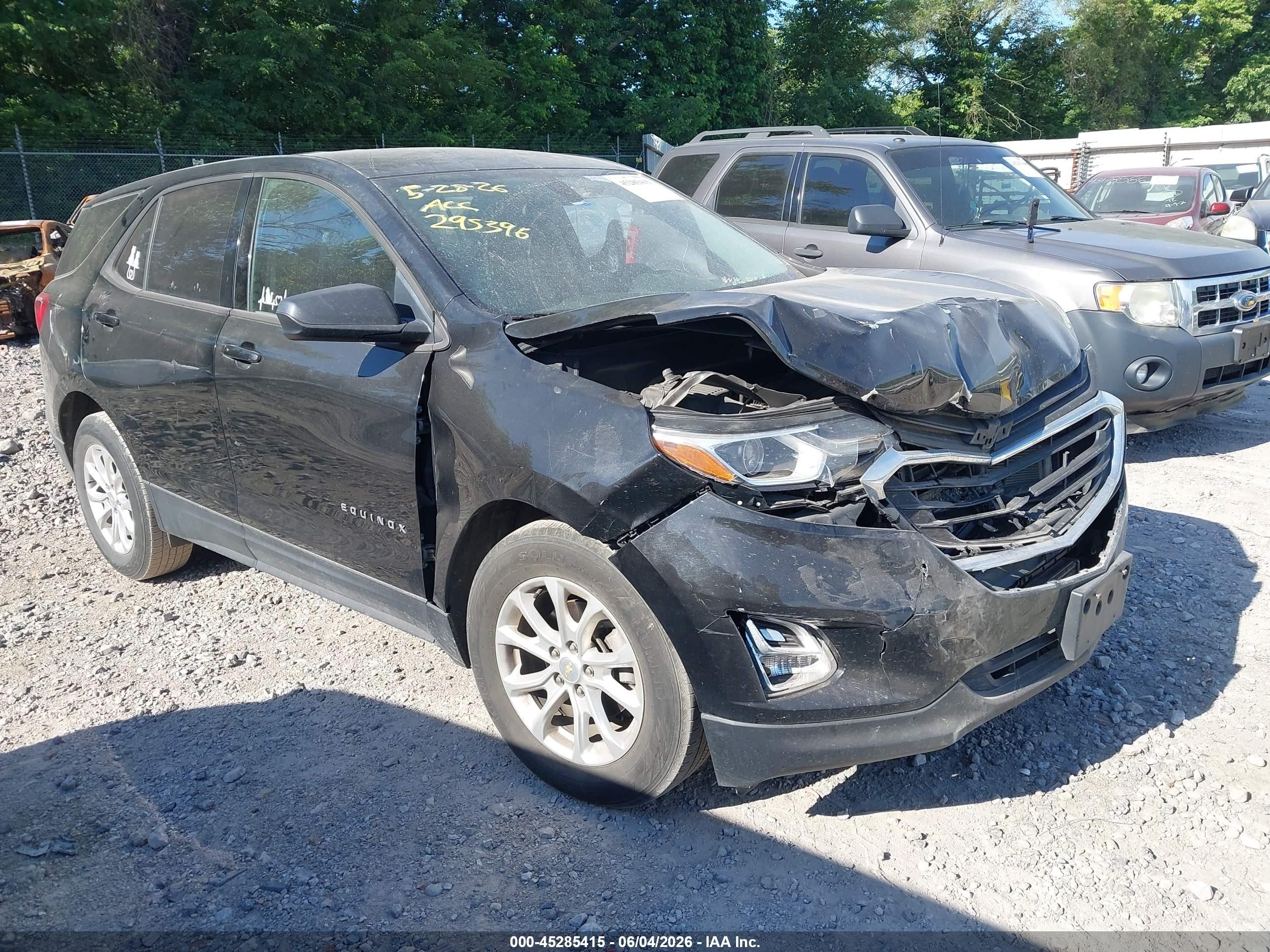 2019 Chevrolet Equinox Ls Black vin: 2GNAXHEV3K6295356