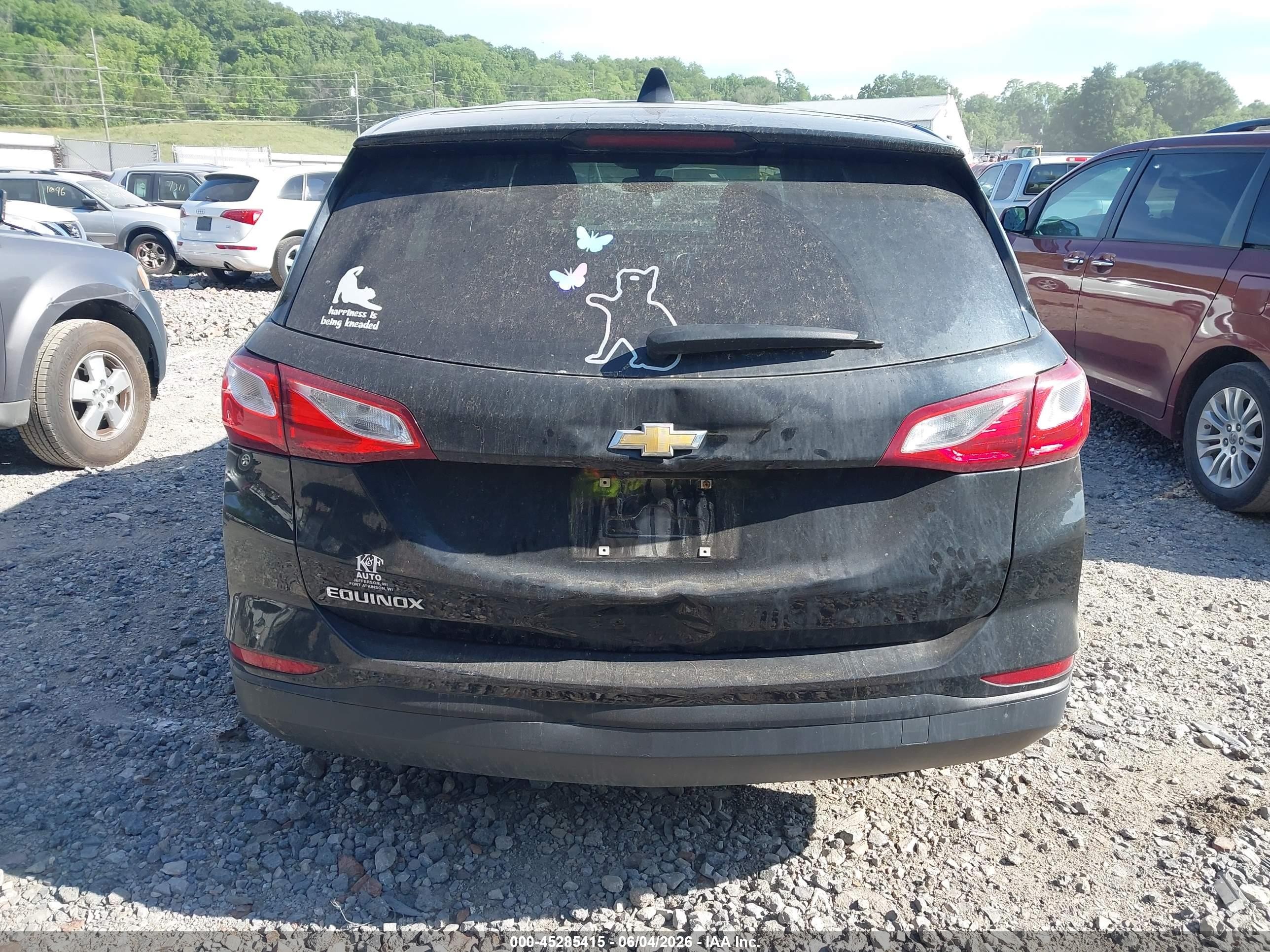 2019 Chevrolet Equinox Ls Black vin: 2GNAXHEV3K6295356
