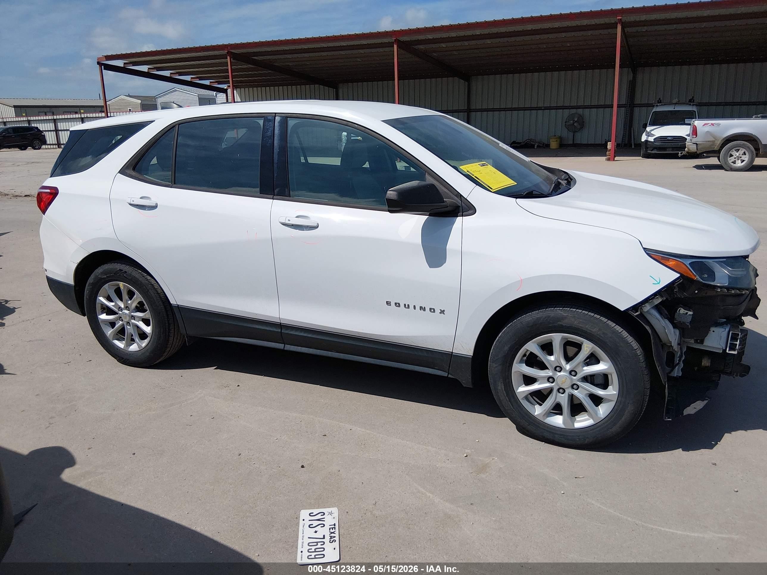 2019 Chevrolet Equinox Ls White vin: 2GNAXHEV7K6172840