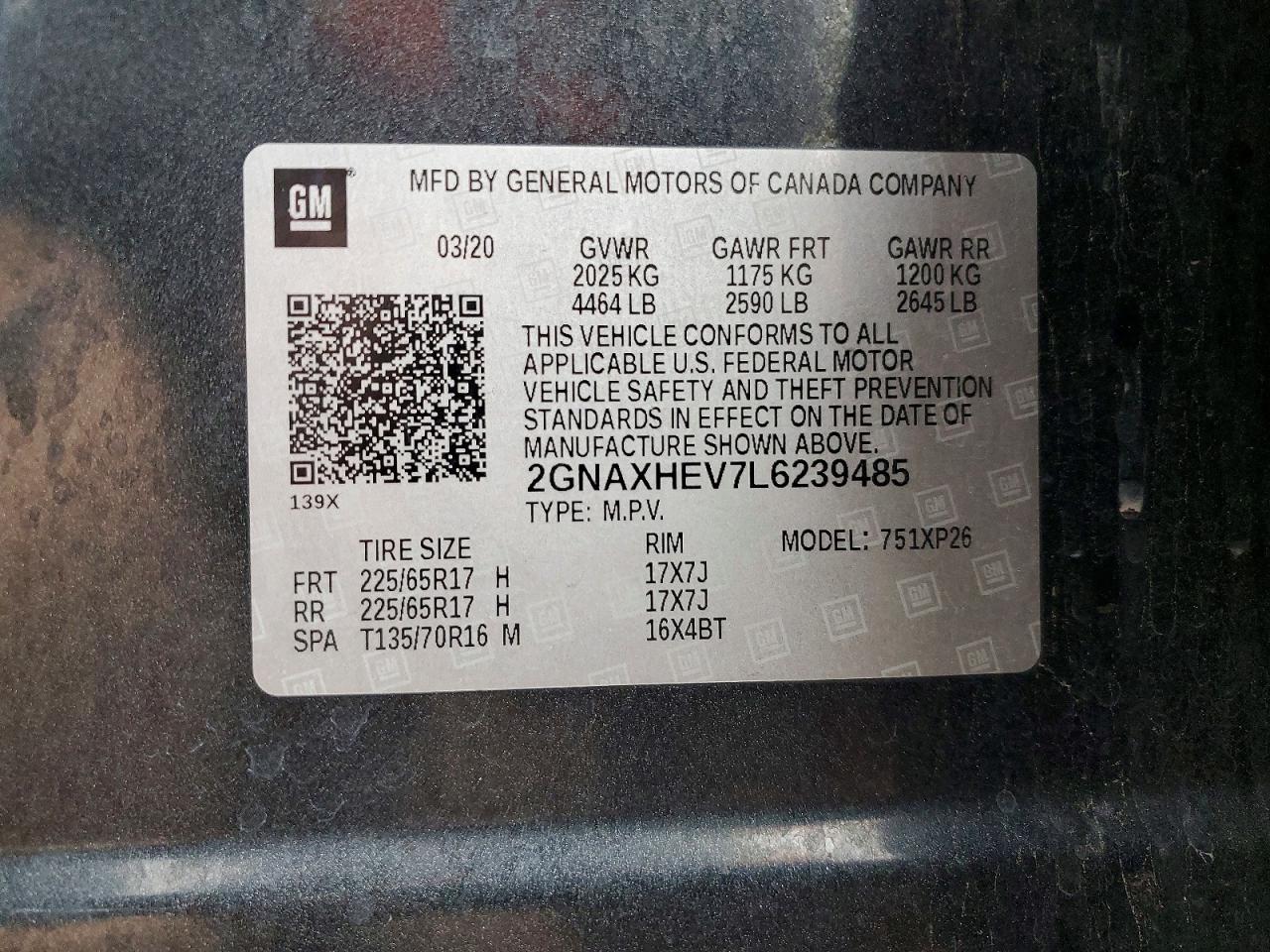 2020 Chevrolet Equinox Ls Gray vin: 2GNAXHEV7L6239485