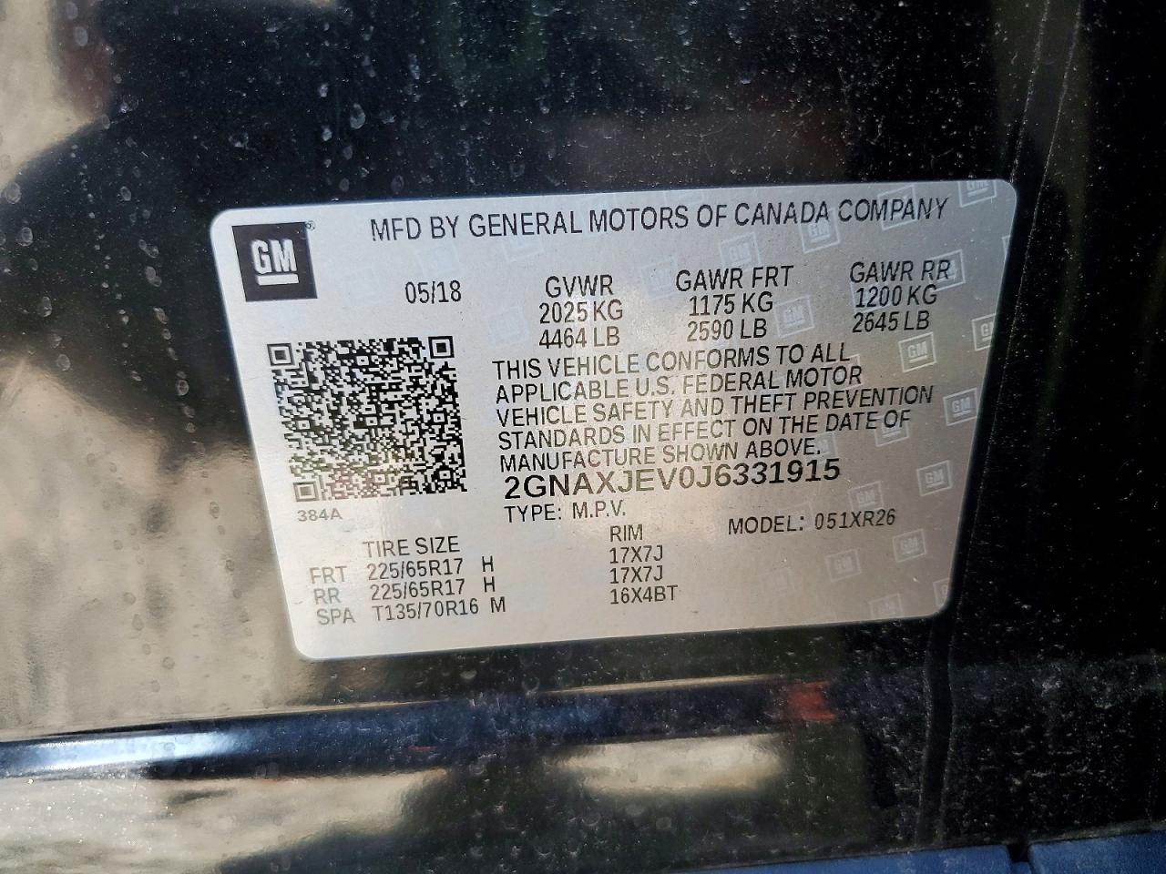 2018 Chevrolet Equinox Lt Black vin: 2GNAXJEV0J6331915