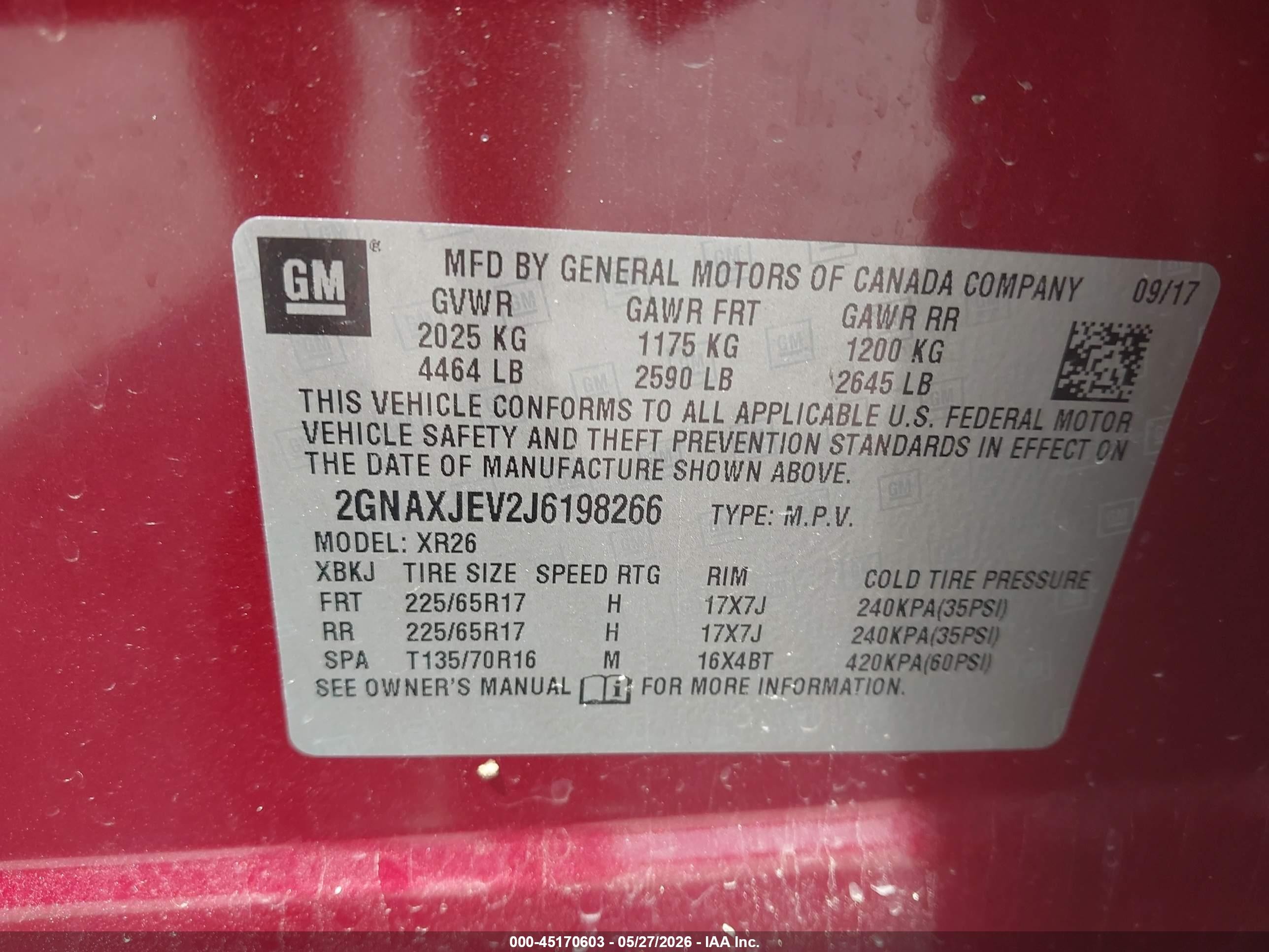 2018 Chevrolet Equinox Lt Red vin: 2GNAXJEV2J6198266