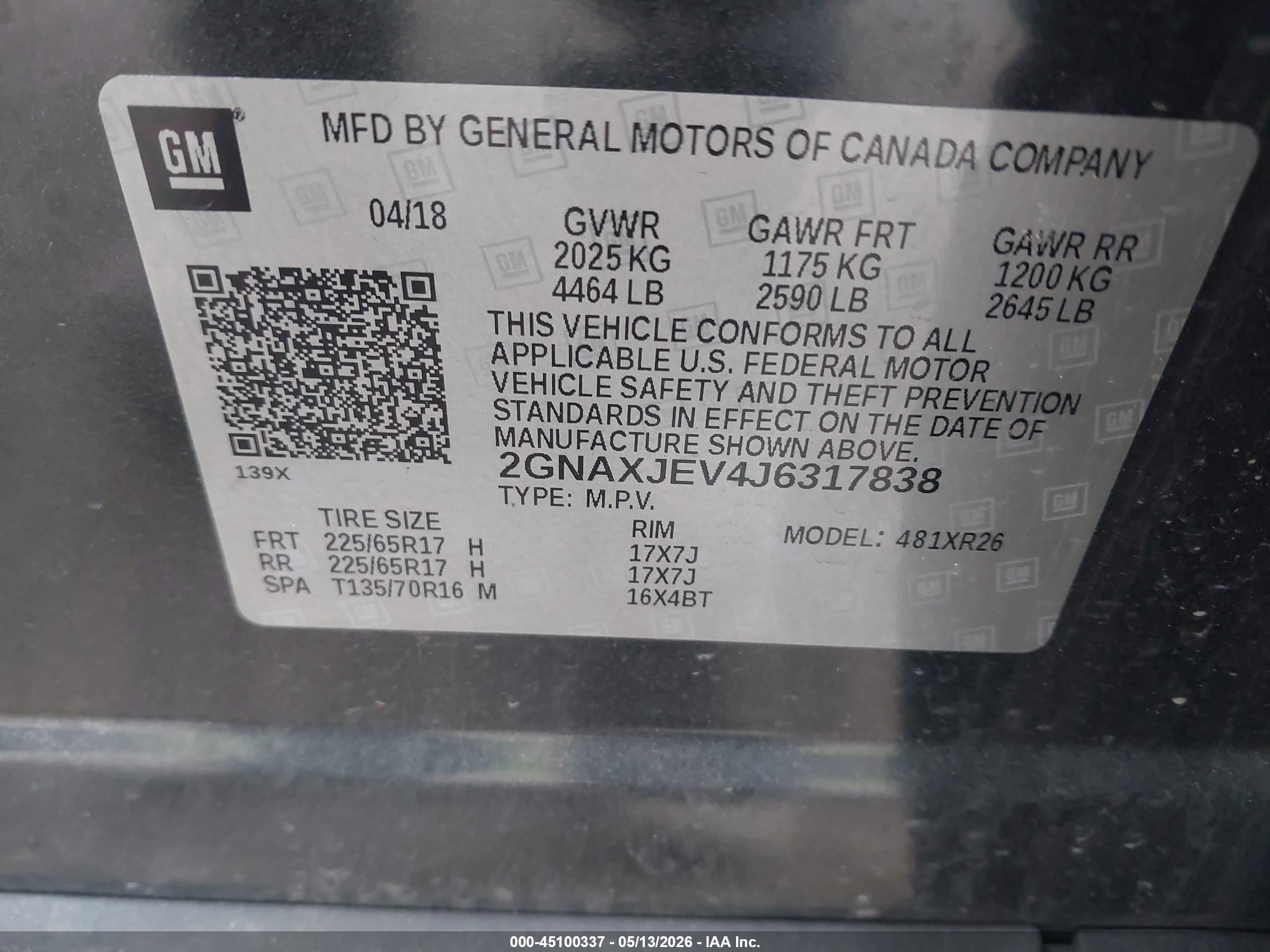 2018 Chevrolet Equinox Lt Gray vin: 2GNAXJEV4J6317838