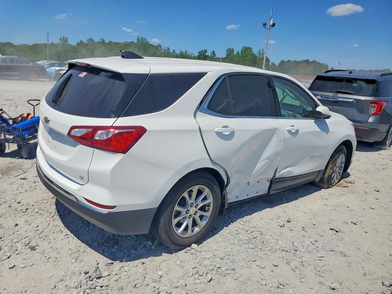 2020 Chevrolet Equinox Lt White vin: 2GNAXJEV4L6254548