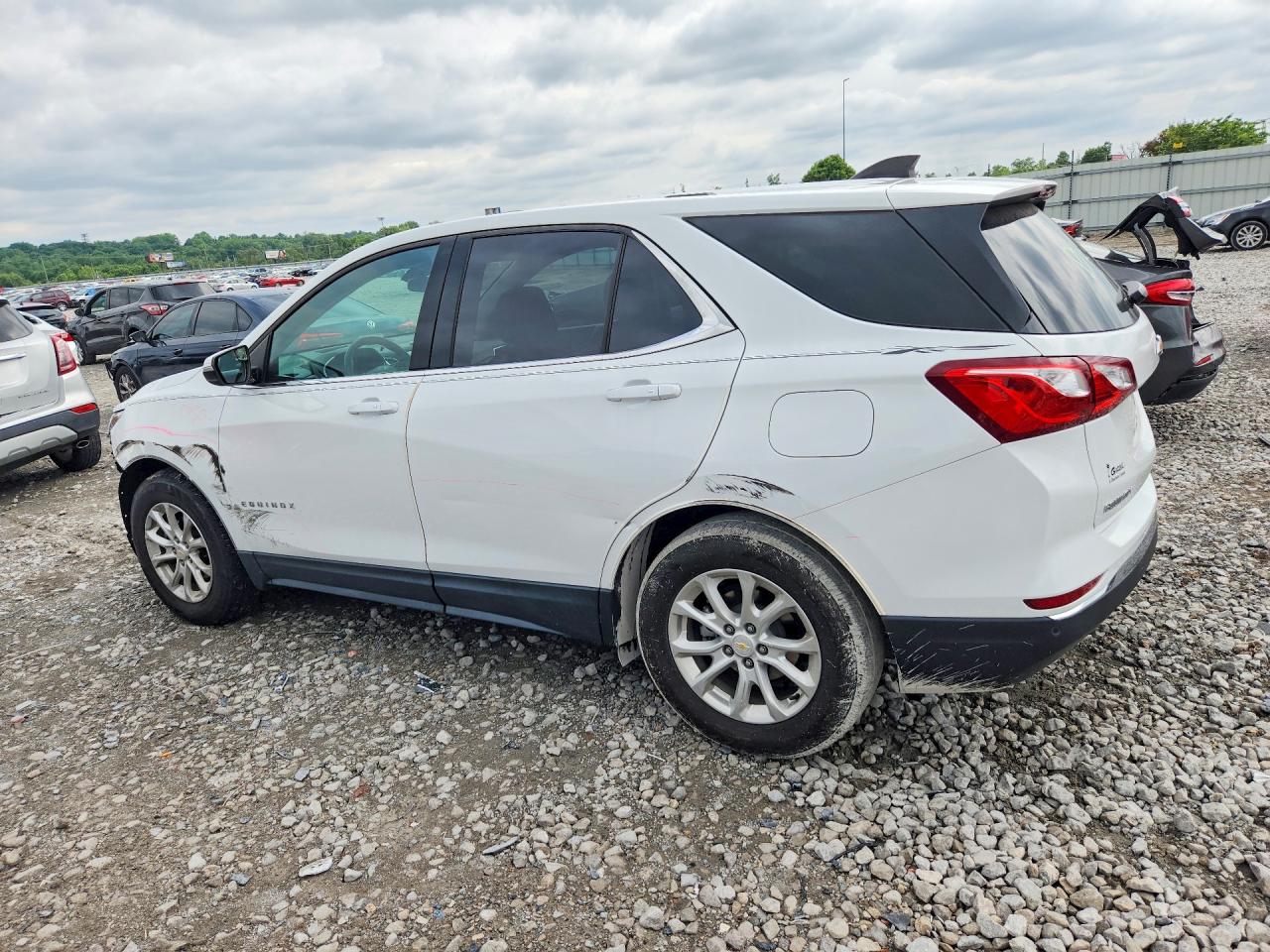 2018 Chevrolet Equinox Lt White vin: 2GNAXJEV6J6200147