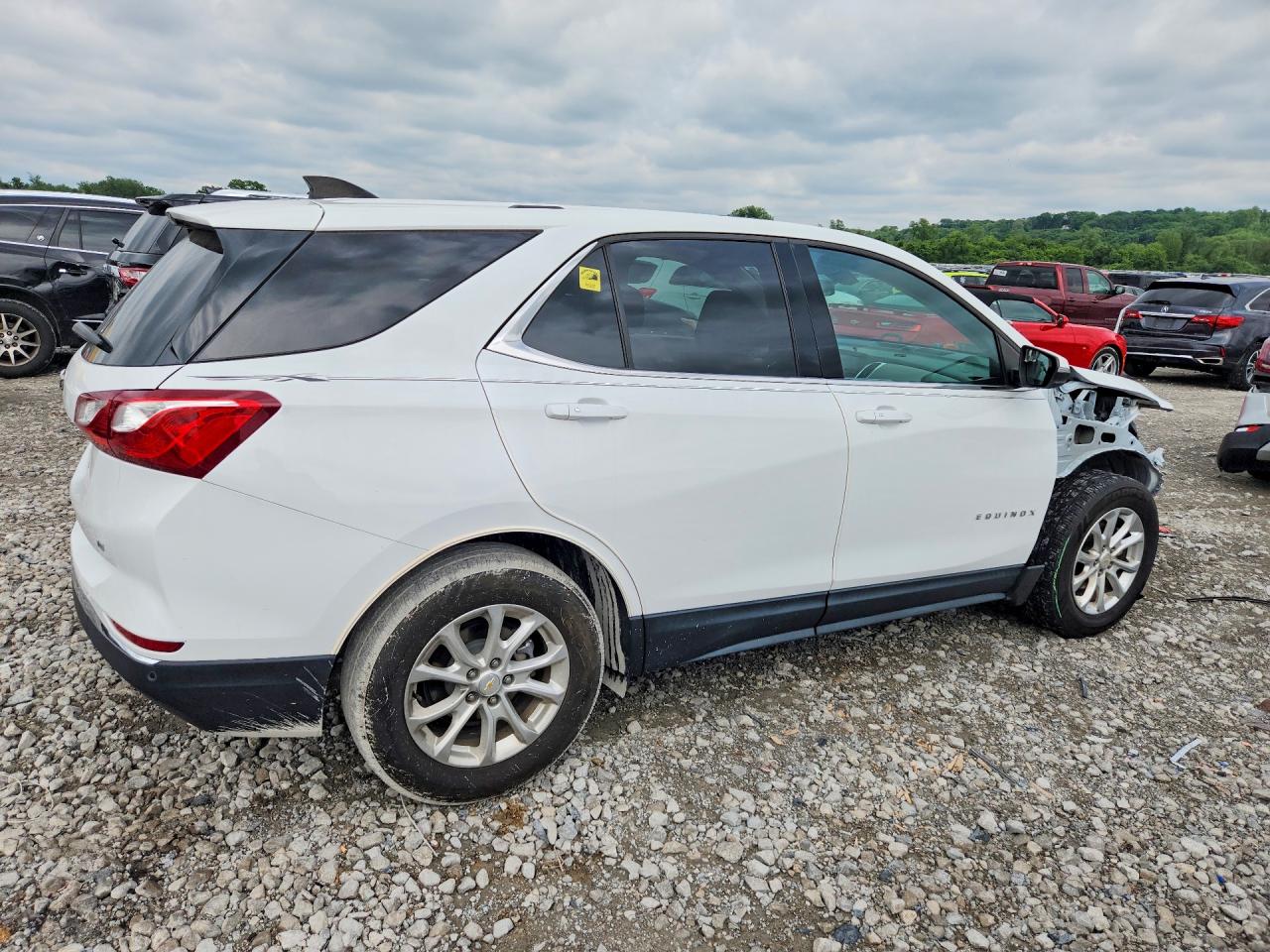 2018 Chevrolet Equinox Lt White vin: 2GNAXJEV6J6200147